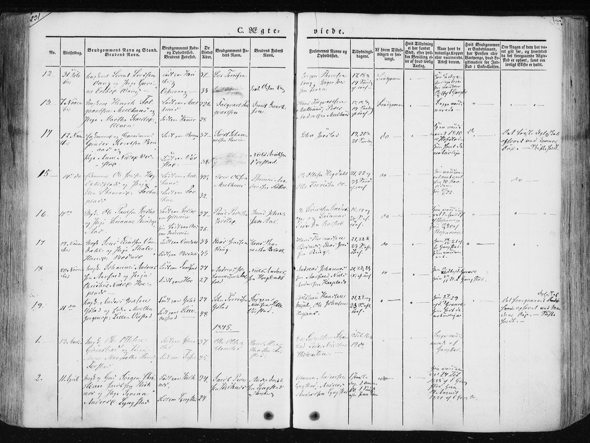 Ministerialprotokoller, klokkerbøker og fødselsregistre - Nord-Trøndelag, AV/SAT-A-1458/730/L0280: Parish register (official) no. 730A07 /1, 1840-1854, p. 231