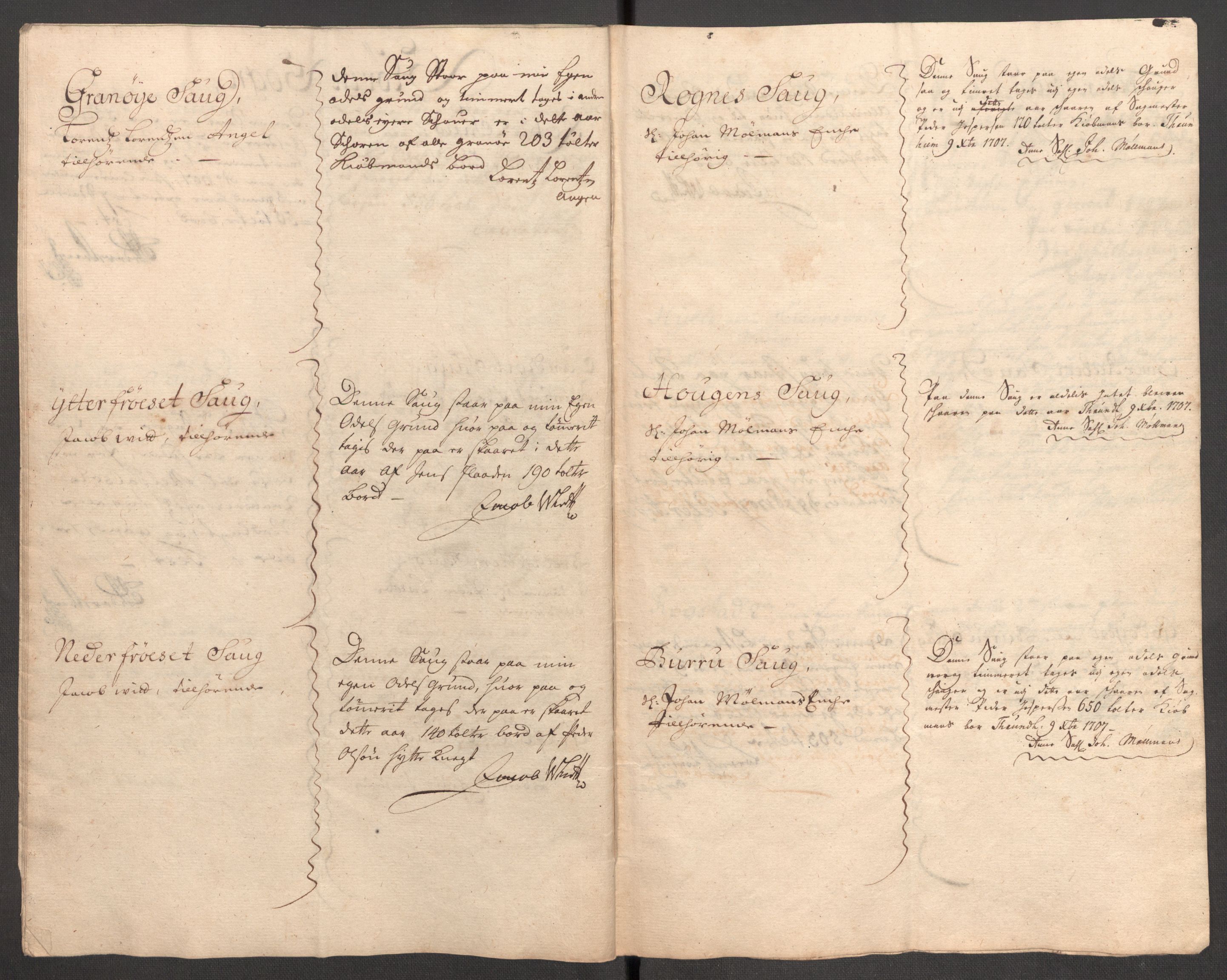 Rentekammeret inntil 1814, Reviderte regnskaper, Fogderegnskap, RA/EA-4092/R60/L3957: Fogderegnskap Orkdal og Gauldal, 1707, p. 218