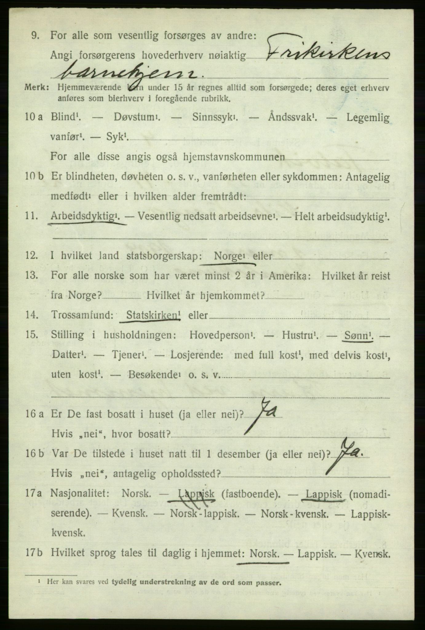 SATØ, 1920 census for Talvik, 1920, p. 5351