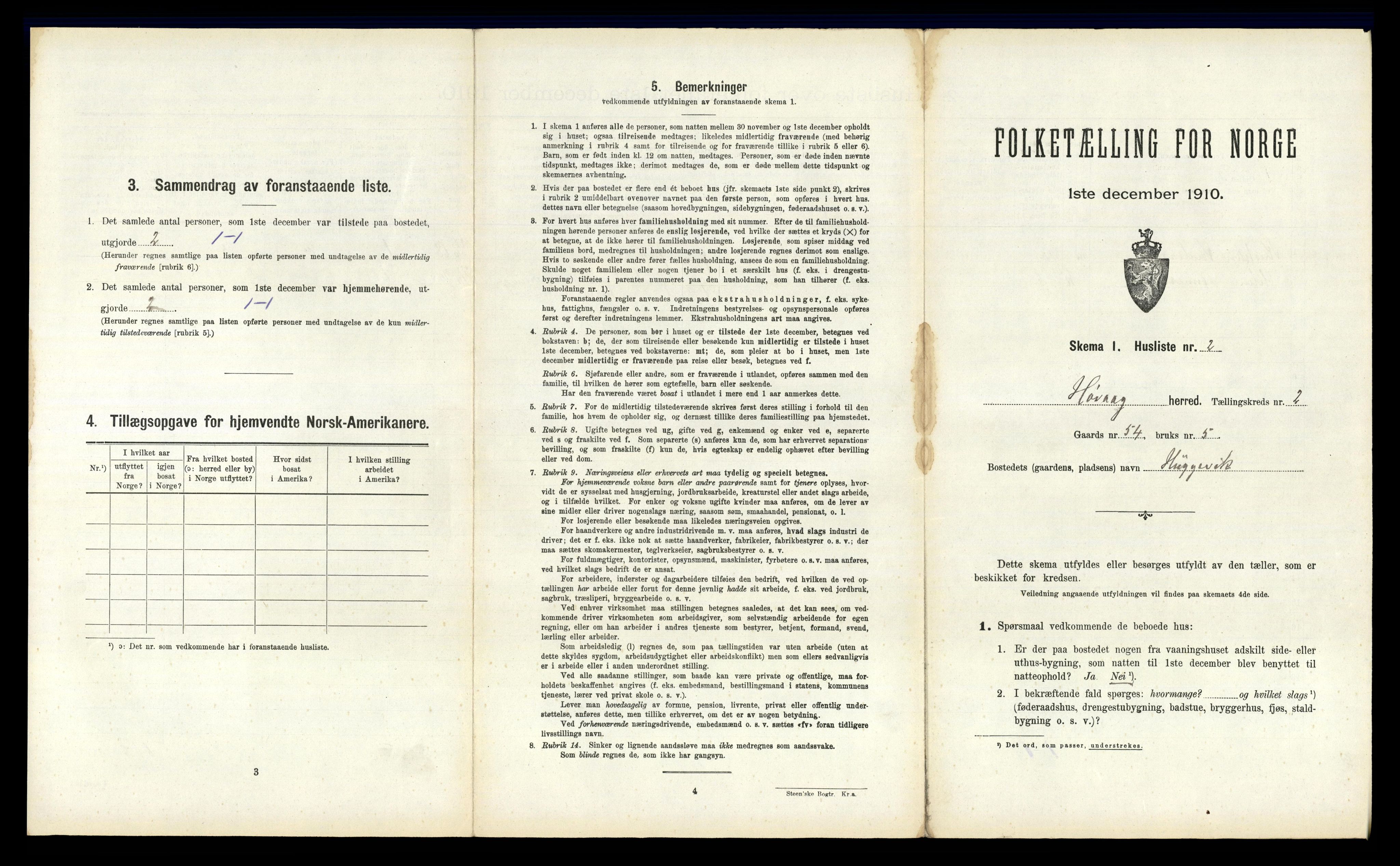 RA, 1910 census for Høvåg, 1910, p. 167