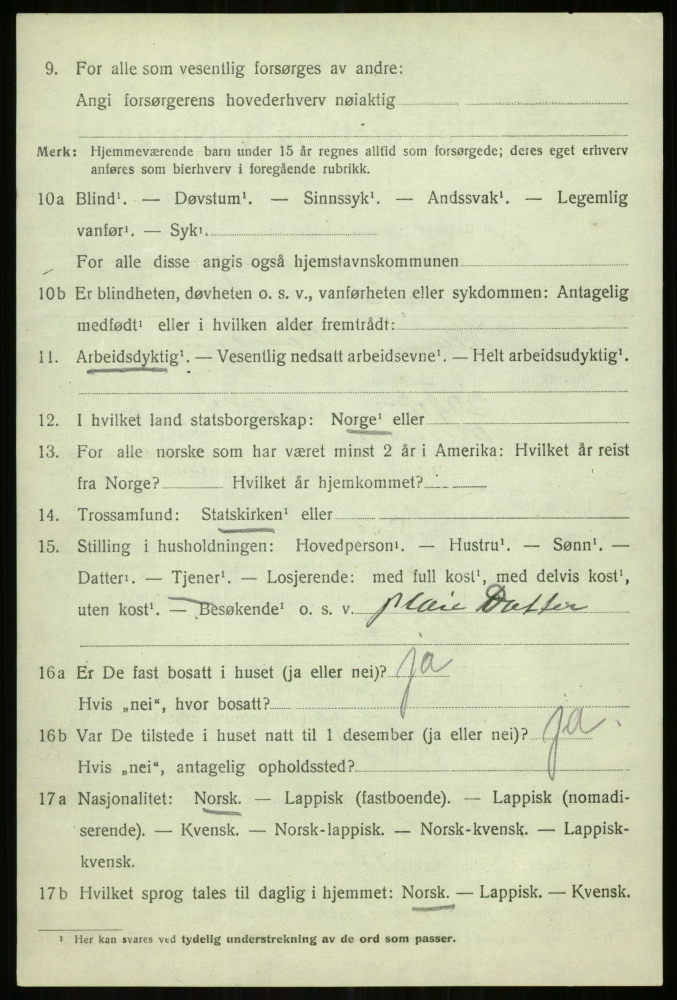 SATØ, 1920 census for Karlsøy, 1920, p. 2092
