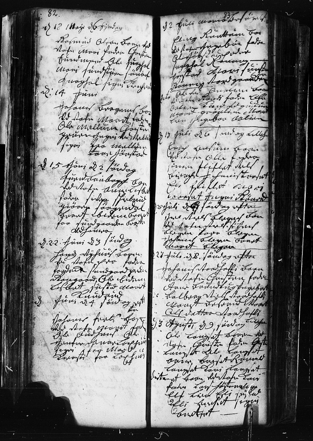 Fåberg prestekontor, AV/SAH-PREST-086/H/Ha/Hab/L0001: Parish register (copy) no. 1, 1727-1767, p. 82-83