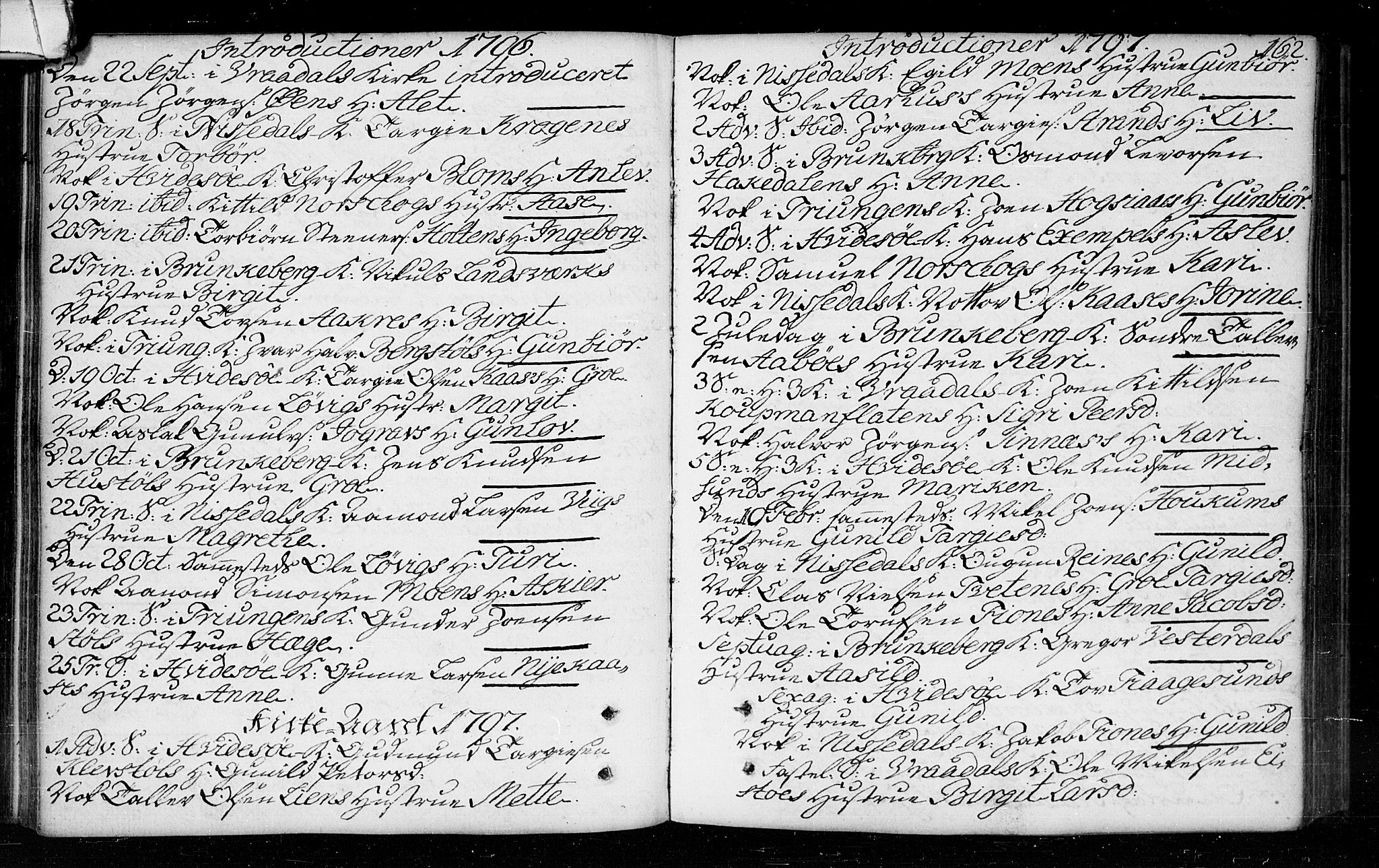 Kviteseid kirkebøker, SAKO/A-276/F/Fa/L0003: Parish register (official) no. I 3, 1787-1799, p. 162