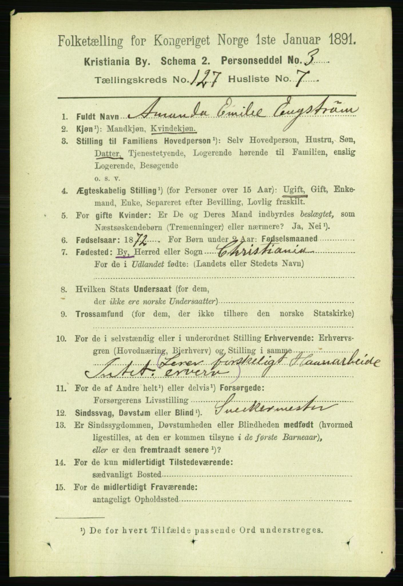 RA, 1891 census for 0301 Kristiania, 1891, p. 68057