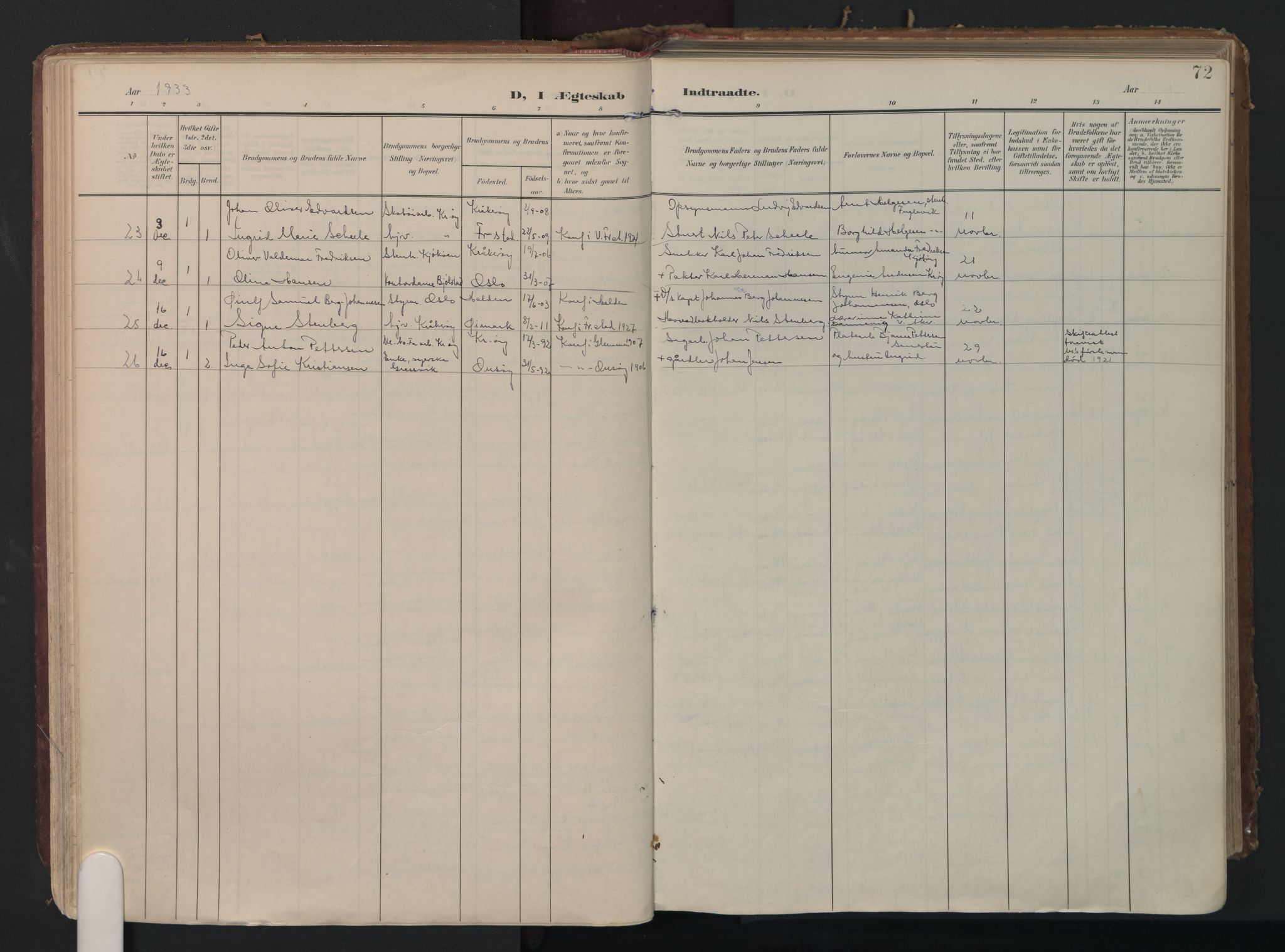 Kråkerøy prestekontor Kirkebøker, SAO/A-10912/F/Fa/L0004: Parish register (official) no. 4, 1908-1965, p. 72