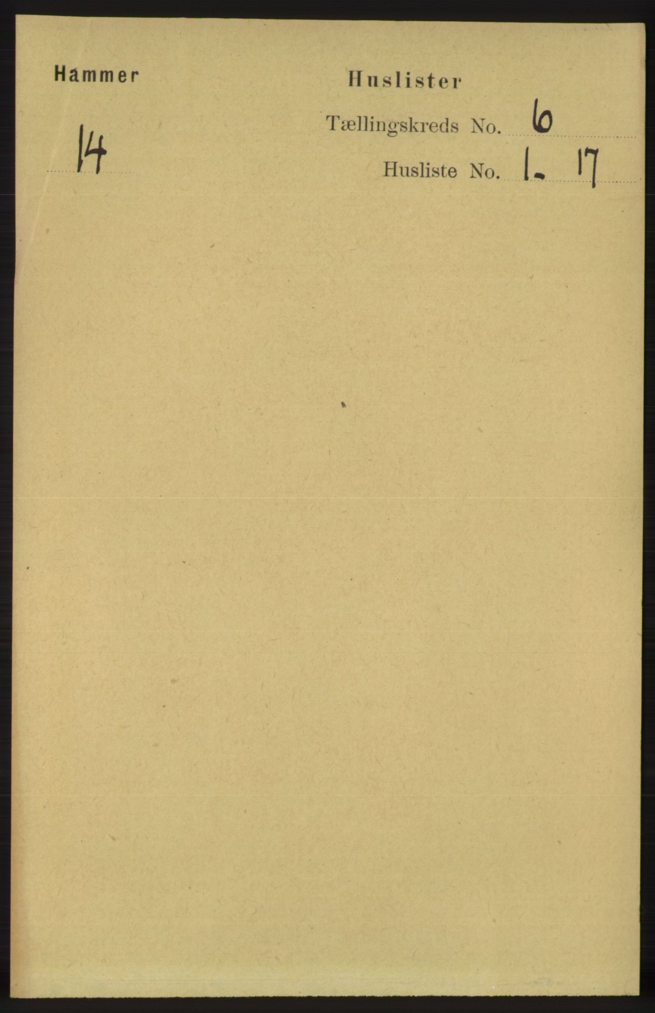 RA, 1891 census for 1254 Hamre, 1891, p. 1519