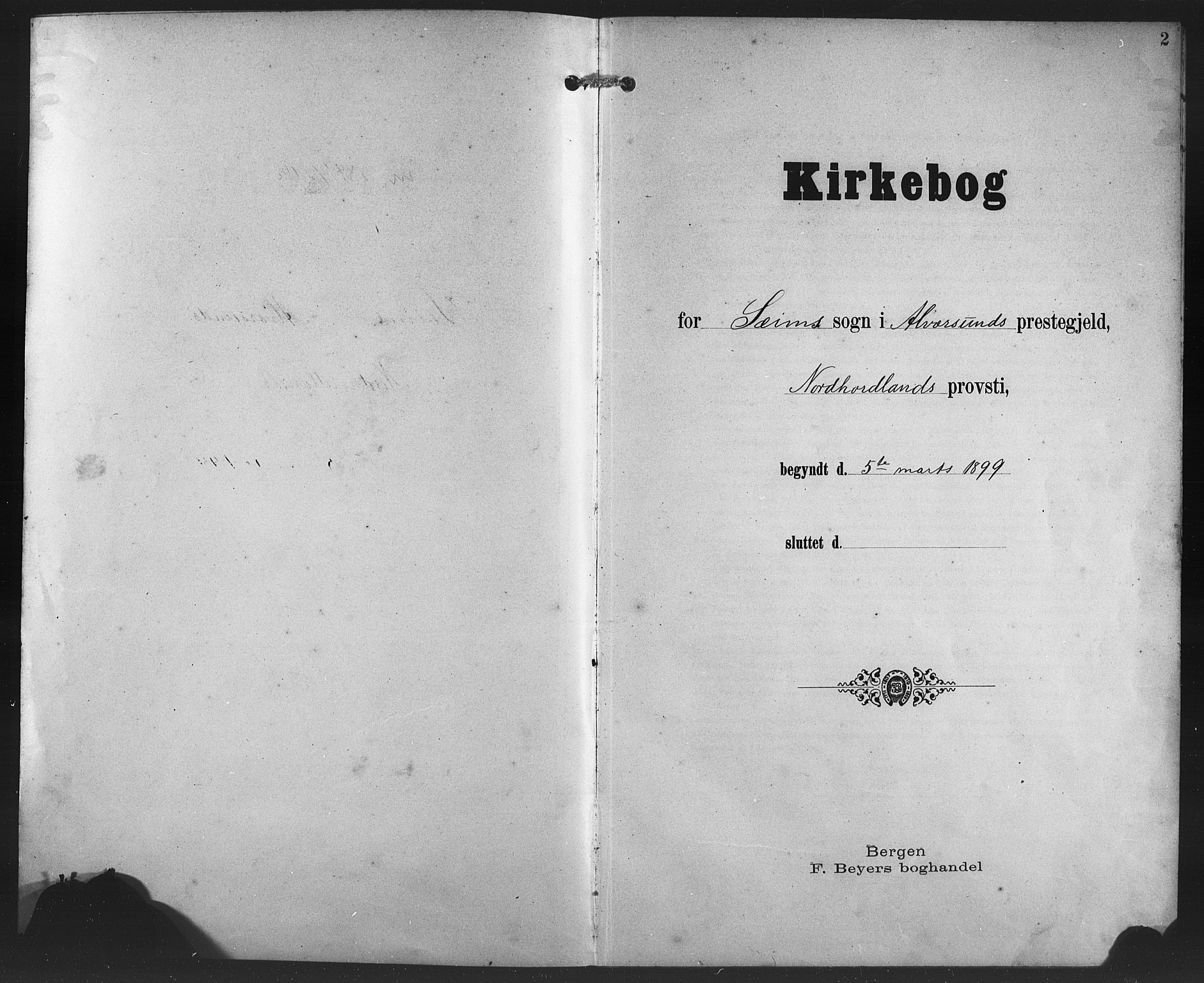 Alversund Sokneprestembete, SAB/A-73901/H/Ha/Haa/Haad/L0003: Parish register (official) no. D 3, 1899-1908, p. 2
