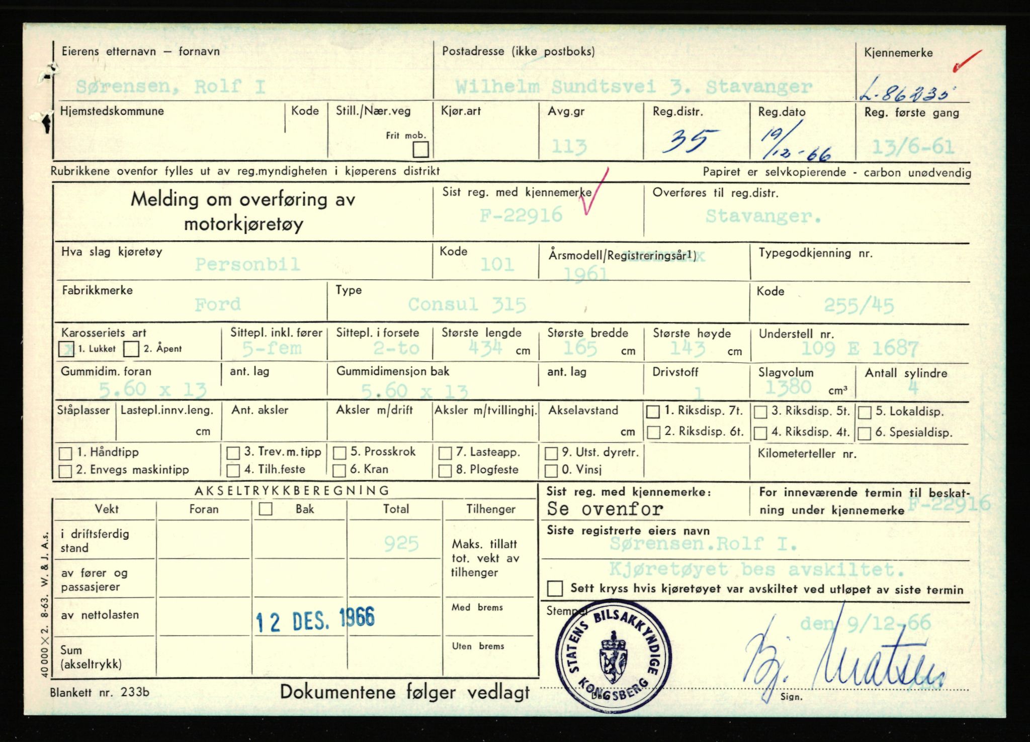 Stavanger trafikkstasjon, AV/SAST-A-101942/0/F/L0073: L-84100 - L-86499, 1930-1971, p. 2243