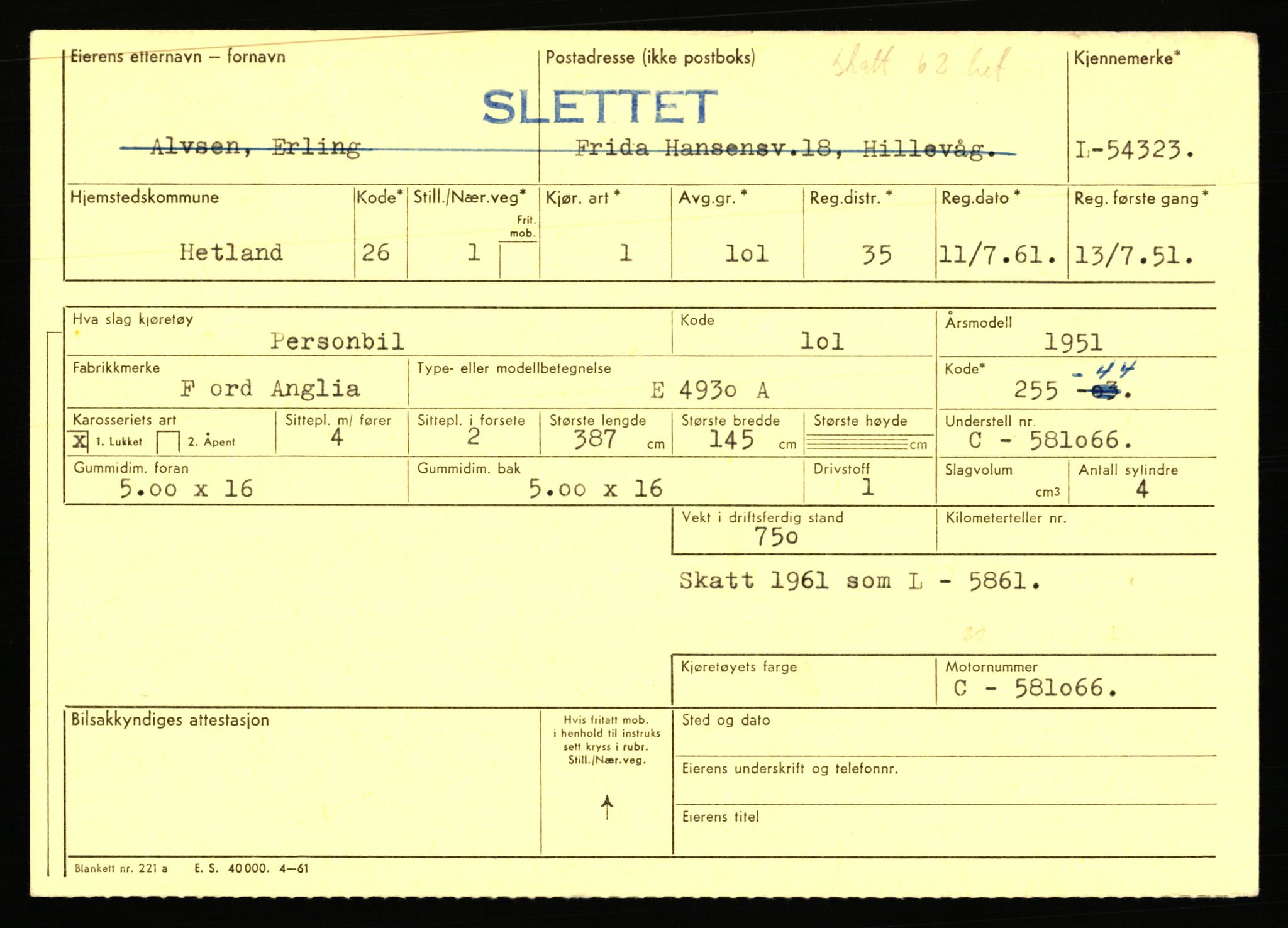 Stavanger trafikkstasjon, AV/SAST-A-101942/0/F/L0054: L-54200 - L-55699, 1930-1971, p. 265