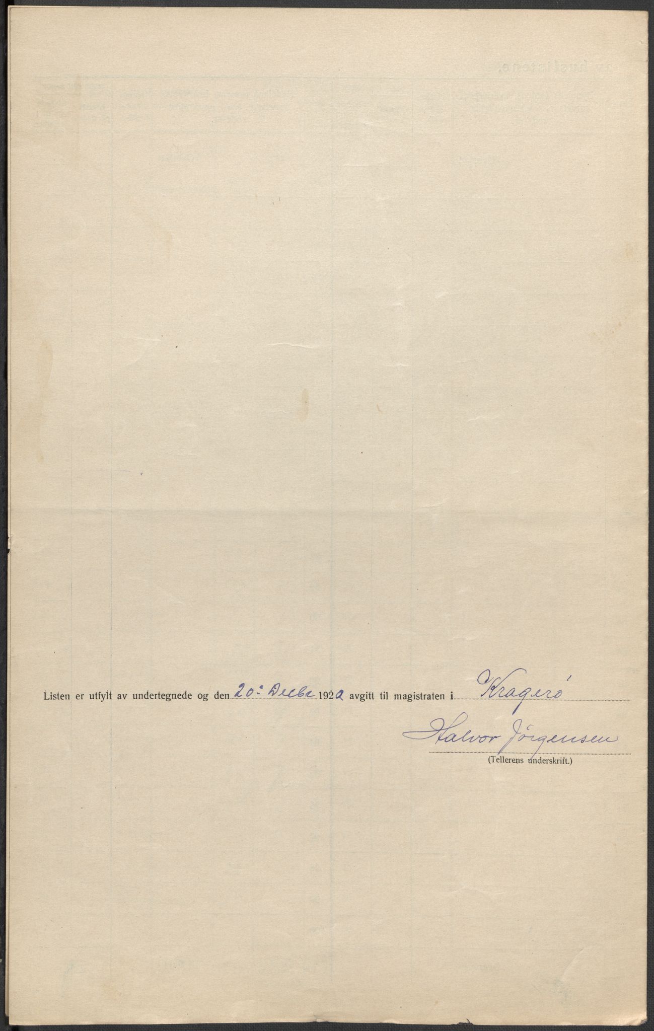 SAKO, 1920 census for Kragerø, 1920, p. 31