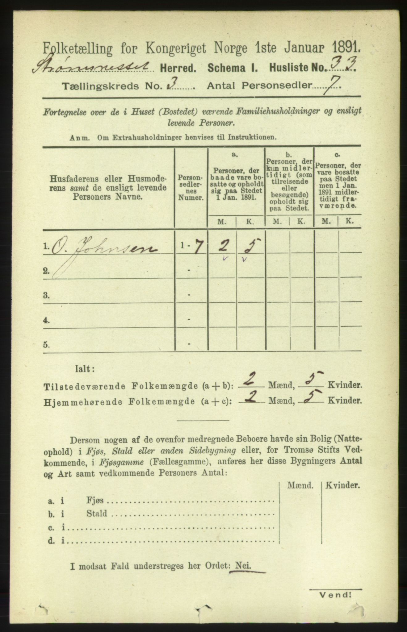 RA, 1891 census for 1559 Straumsnes, 1891, p. 456