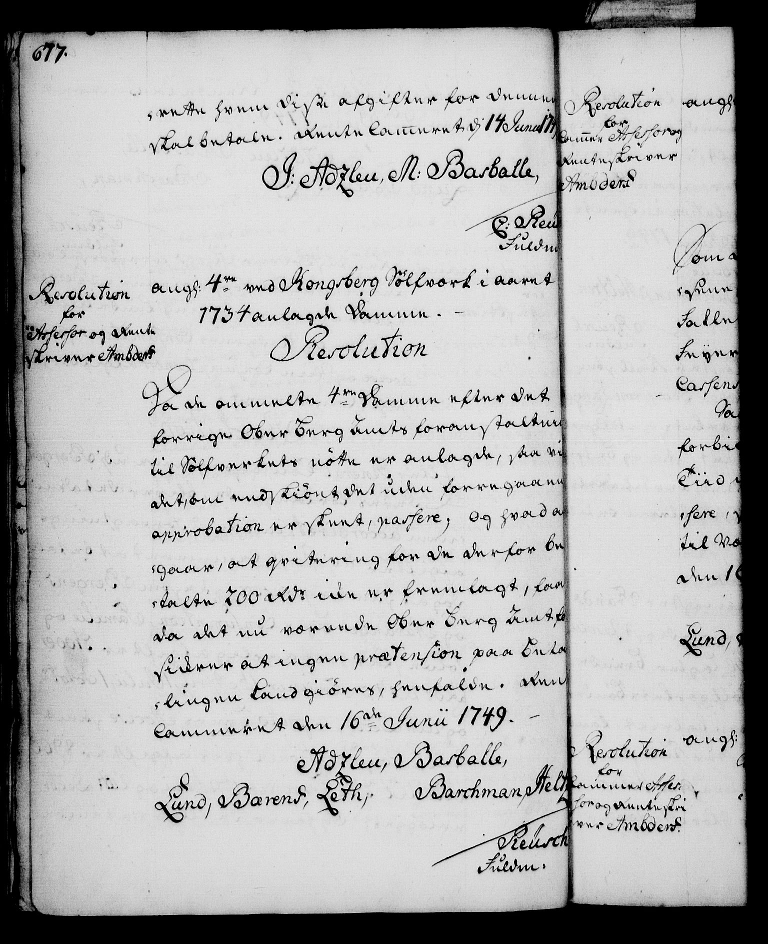 Rentekammeret, Kammerkanselliet, AV/RA-EA-3111/G/Gg/Gga/L0005: Norsk ekspedisjonsprotokoll med register (merket RK 53.5), 1741-1749, p. 677