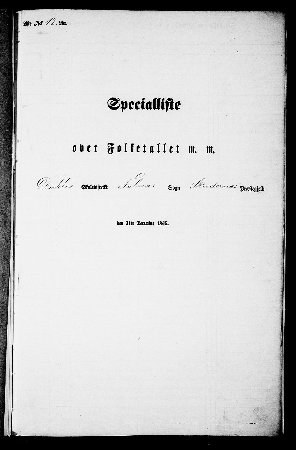 RA, 1865 census for Skudenes, 1865, p. 190