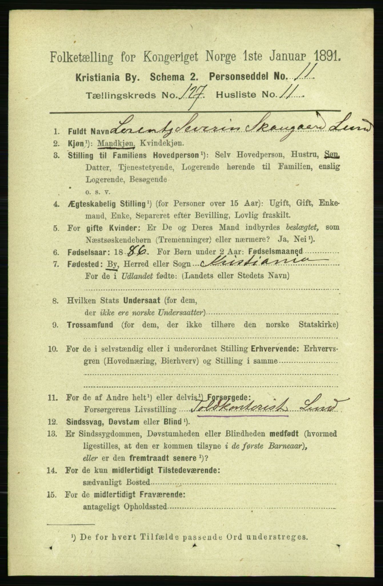 RA, 1891 census for 0301 Kristiania, 1891, p. 68234
