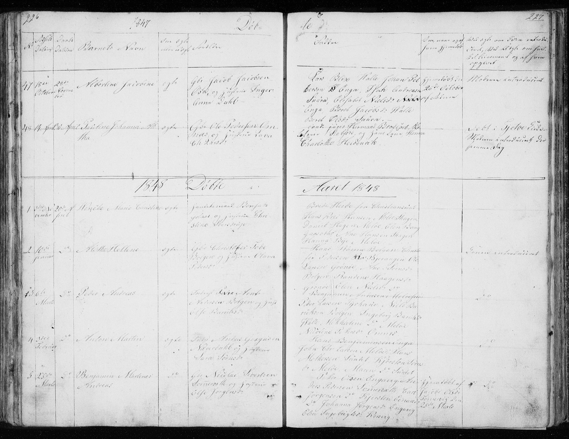 Ministerialprotokoller, klokkerbøker og fødselsregistre - Nordland, AV/SAT-A-1459/843/L0632: Parish register (copy) no. 843C01, 1833-1853, p. 226-227