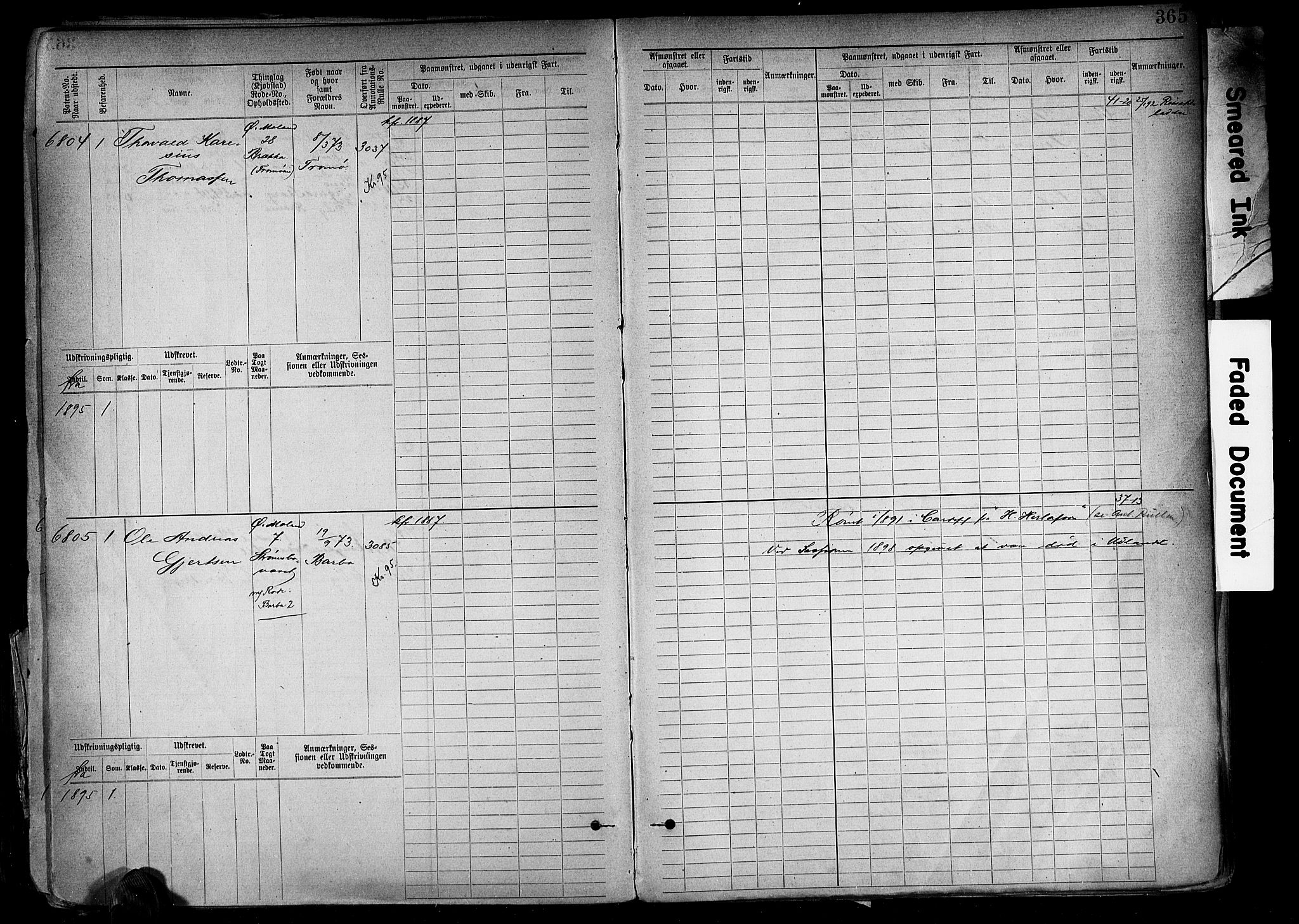 Arendal mønstringskrets, AV/SAK-2031-0012/F/Fb/L0018: Hovedrulle A nr 6077-6849, S-16, 1892-1894, p. 367