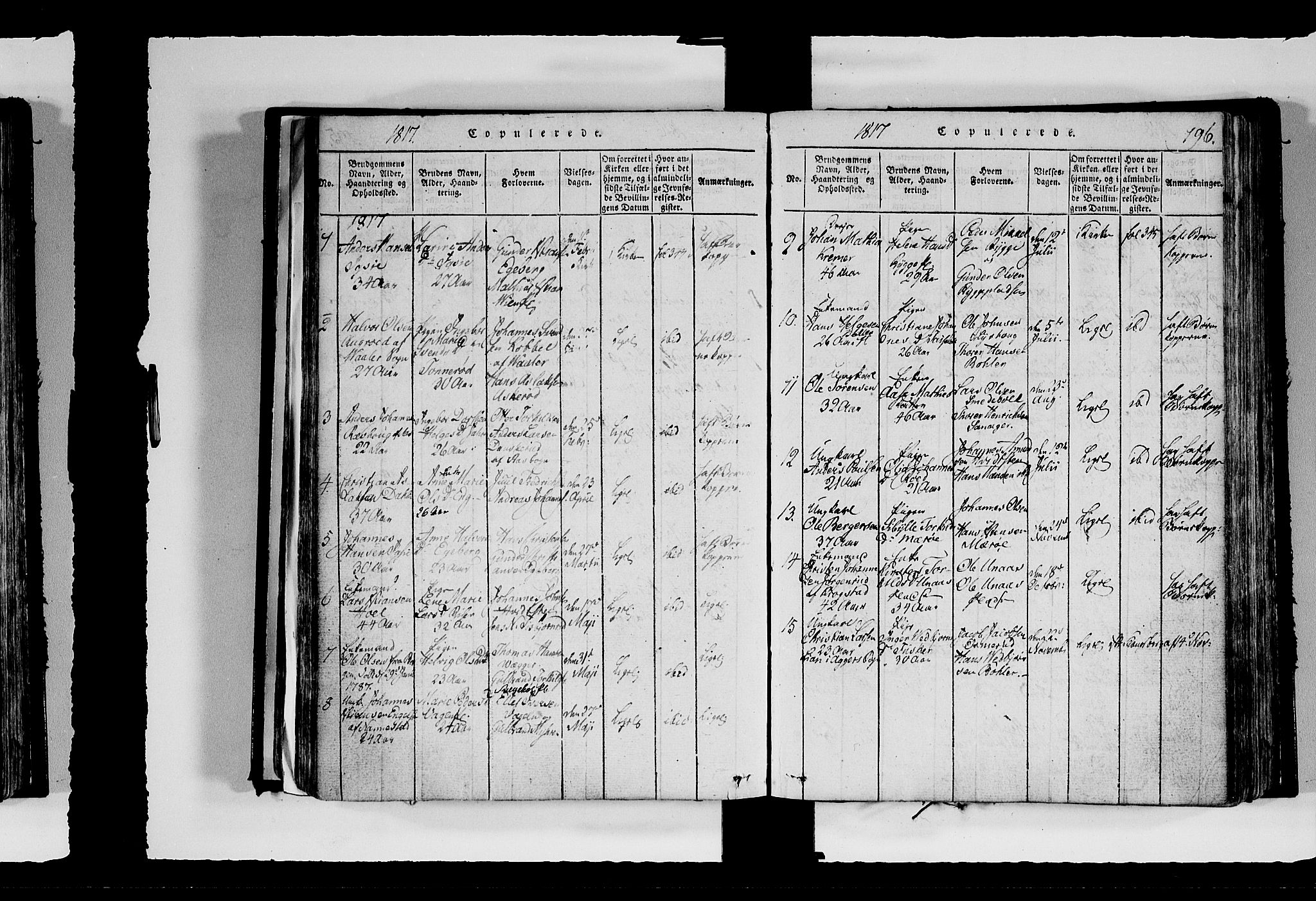 Hobøl prestekontor Kirkebøker, AV/SAO-A-2002/F/Fa/L0002: Parish register (official) no. I 2, 1814-1841, p. 196