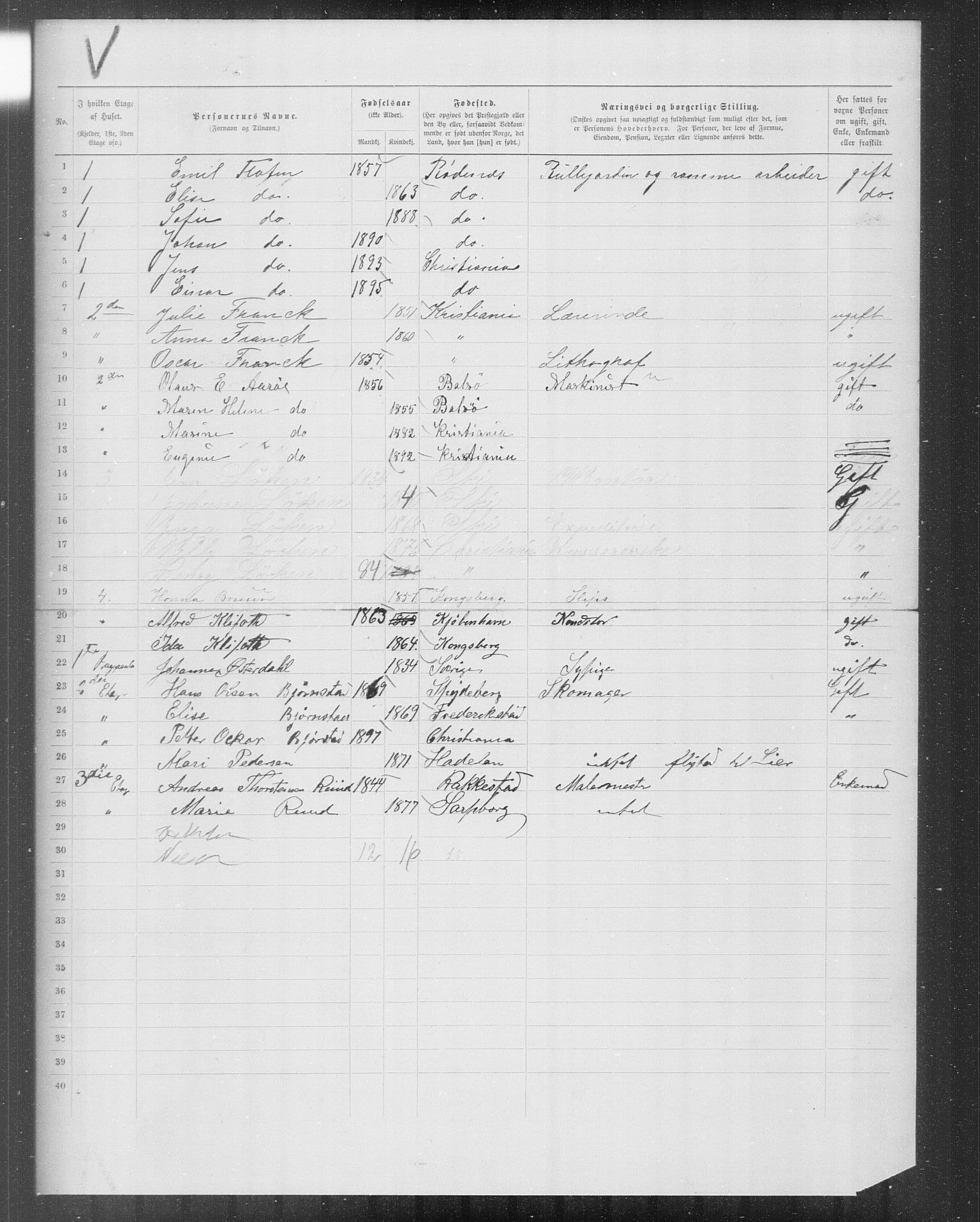 OBA, Municipal Census 1899 for Kristiania, 1899, p. 9796