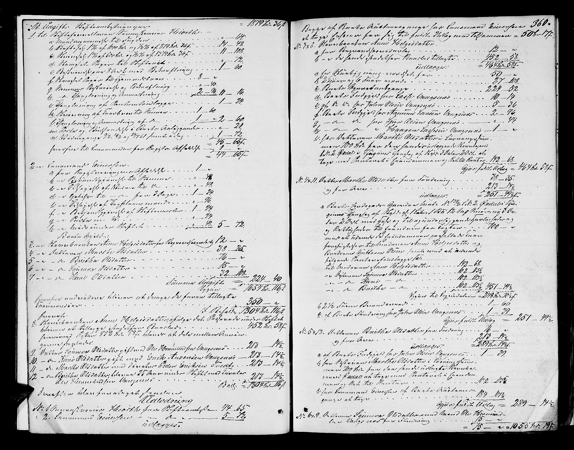 Ytre Sogn tingrett, AV/SAB-A-2601/1/H/Hc/L0001a: Skifteutlodningsprotokoll, 1853-1868, p. 359b-360a