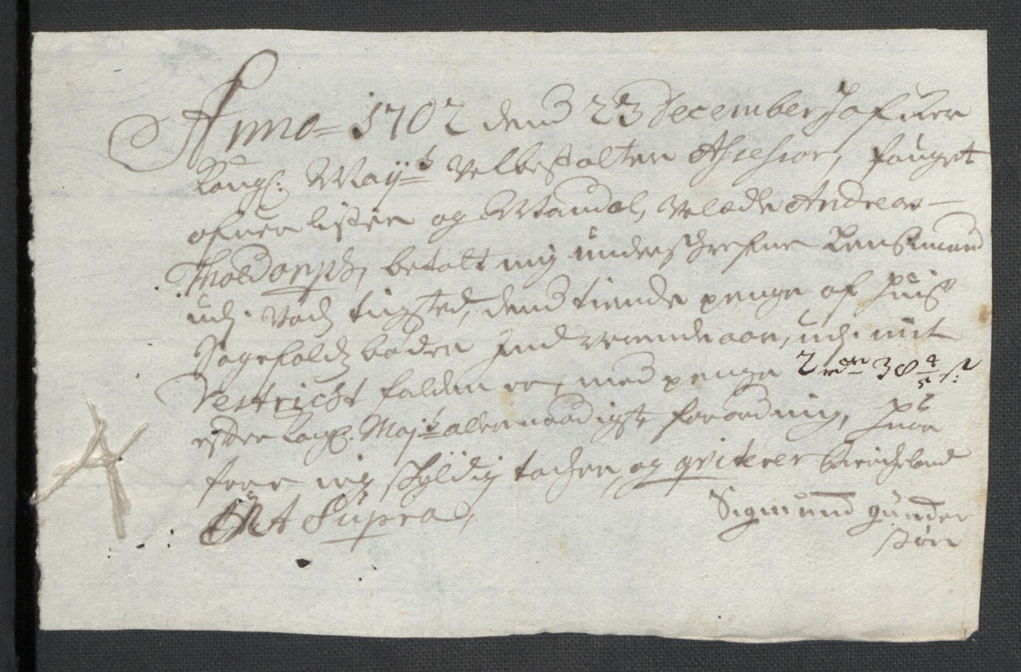 Rentekammeret inntil 1814, Reviderte regnskaper, Fogderegnskap, AV/RA-EA-4092/R43/L2549: Fogderegnskap Lista og Mandal, 1701-1702, p. 303