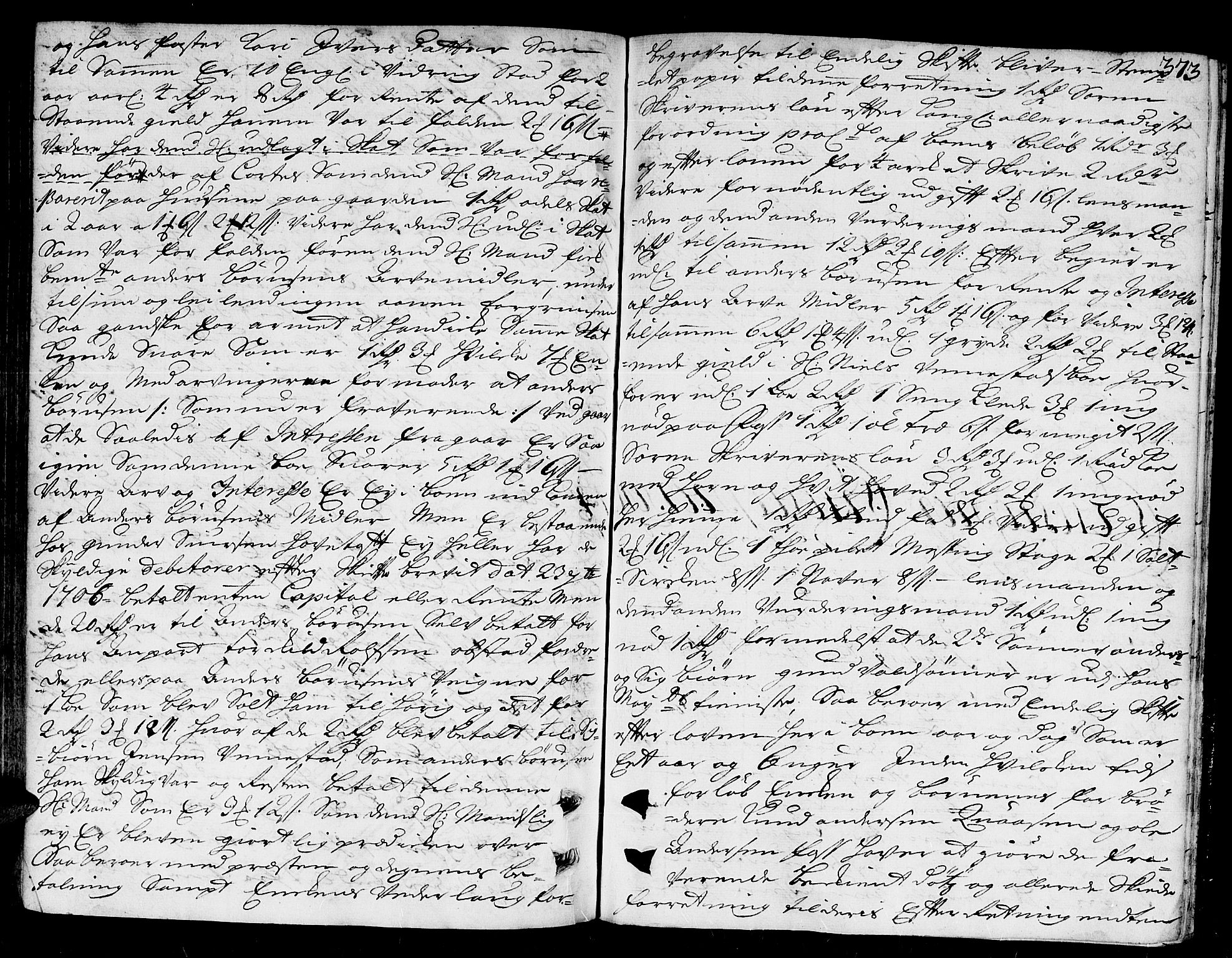 Lister sorenskriveri, AV/SAK-1221-0003/H/Hc/L0015: Skifteprotokoll nr 15 med register, 1714-1718, p. 372b-373a
