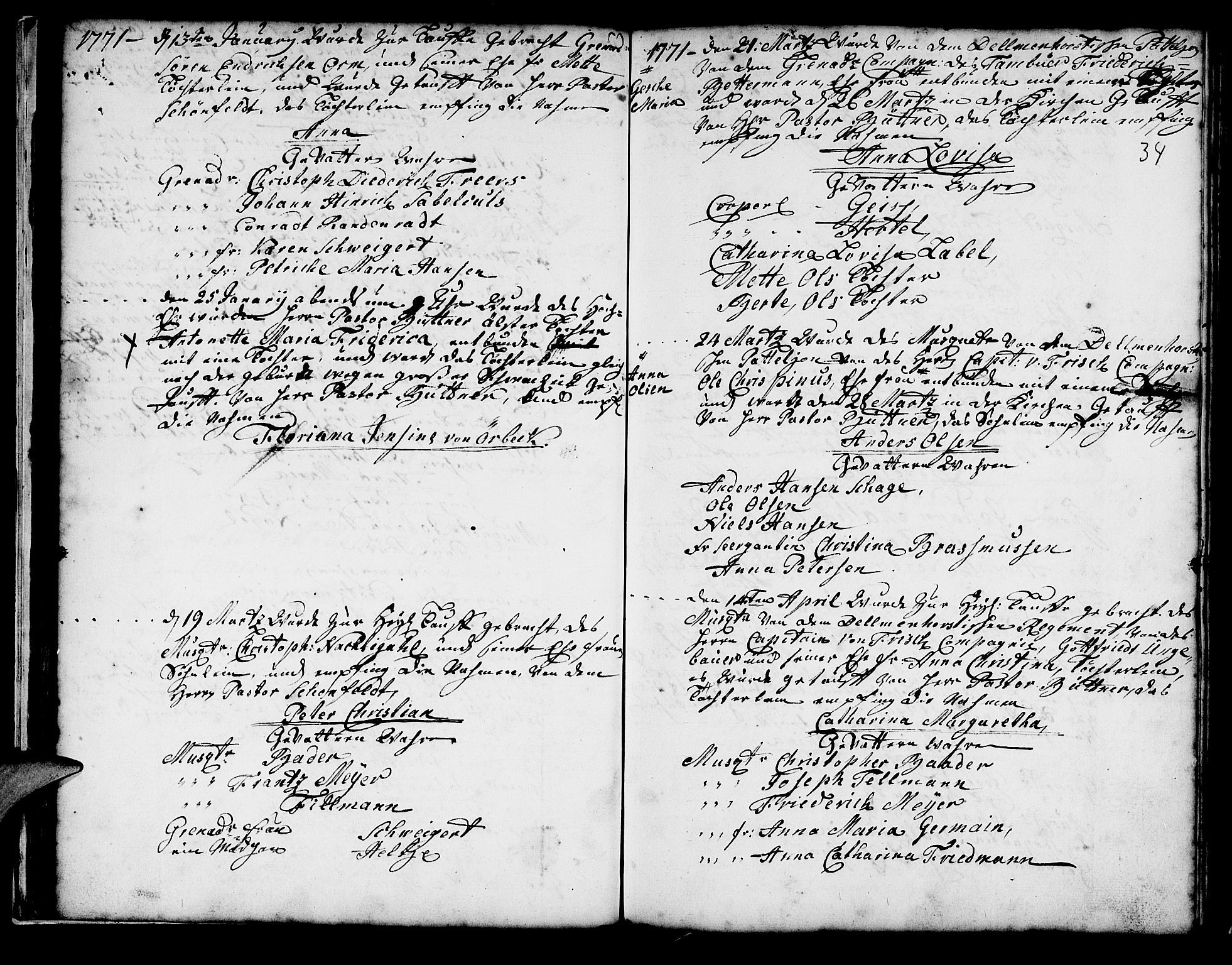 Mariakirken Sokneprestembete, SAB/A-76901/H/Haa/L0001: Parish register (official) no. A 1, 1740-1784, p. 34
