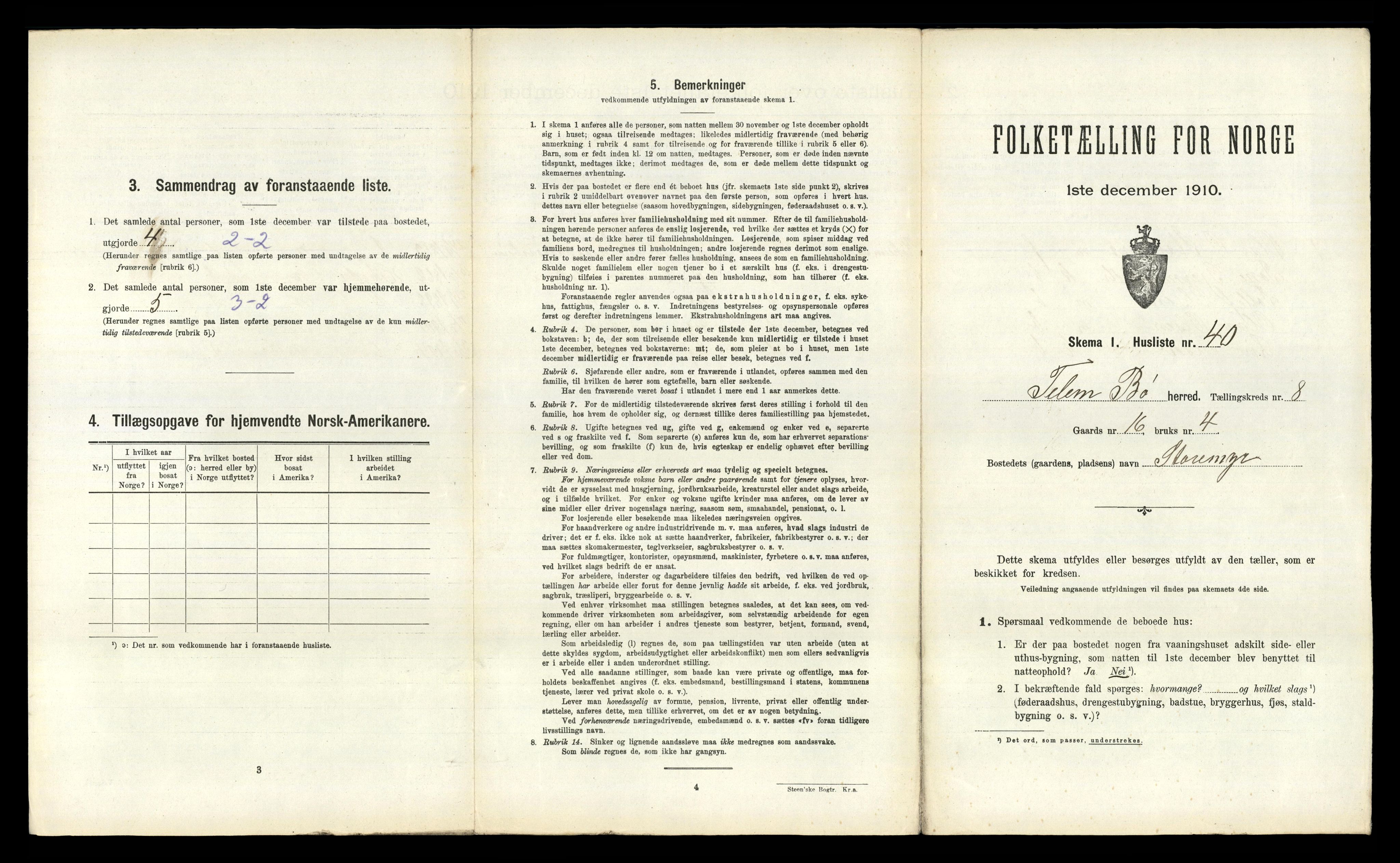 RA, 1910 census for Bø, 1910, p. 1025