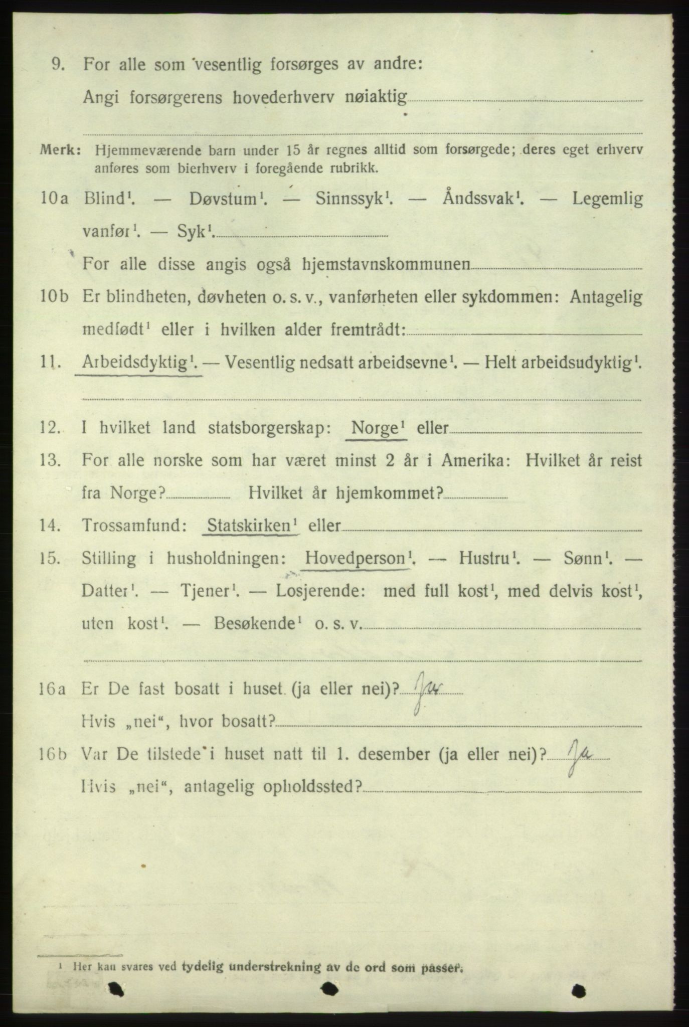 SAB, 1920 census for Skånevik, 1920, p. 6984