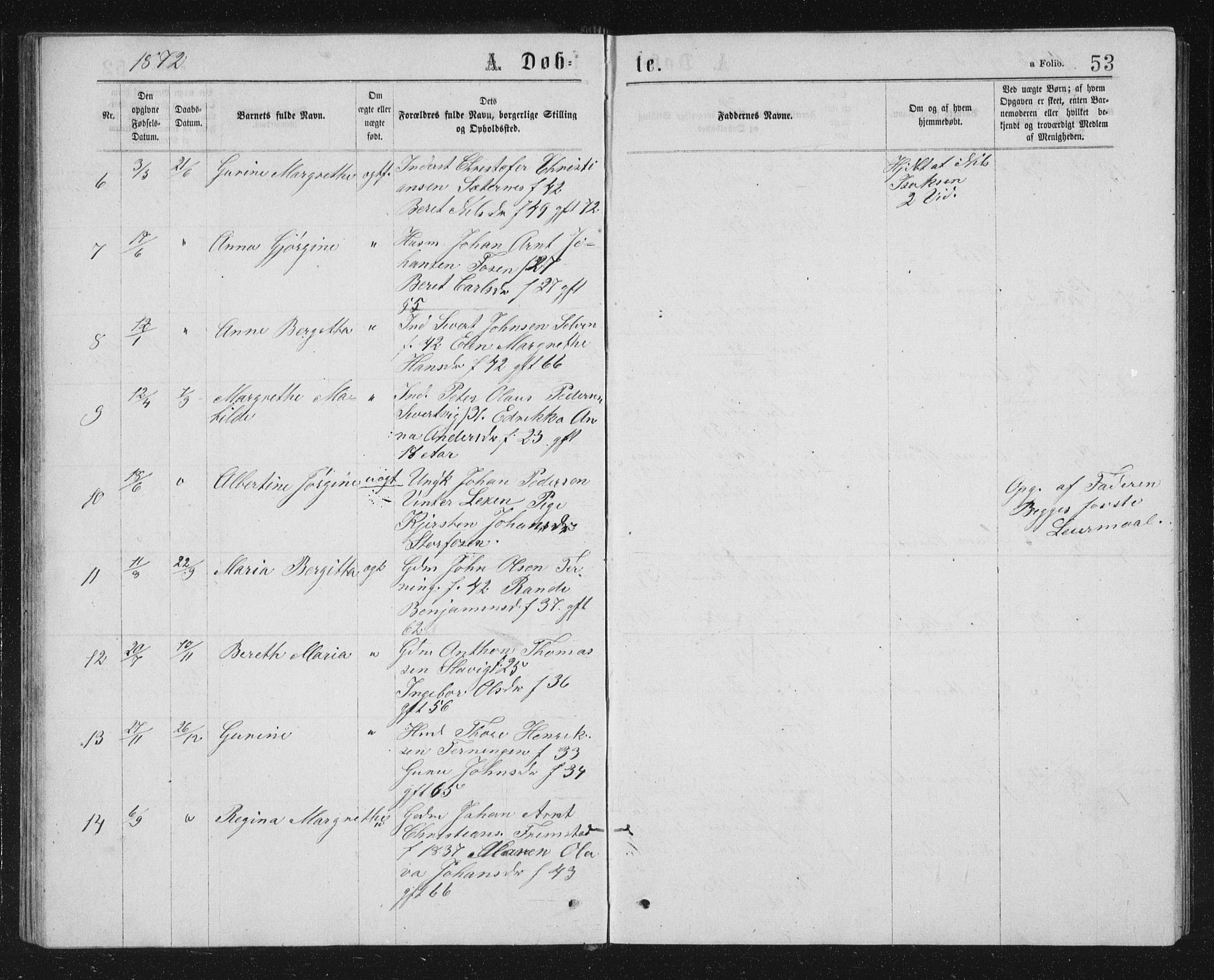 Ministerialprotokoller, klokkerbøker og fødselsregistre - Sør-Trøndelag, AV/SAT-A-1456/662/L0756: Parish register (copy) no. 662C01, 1869-1891, p. 53