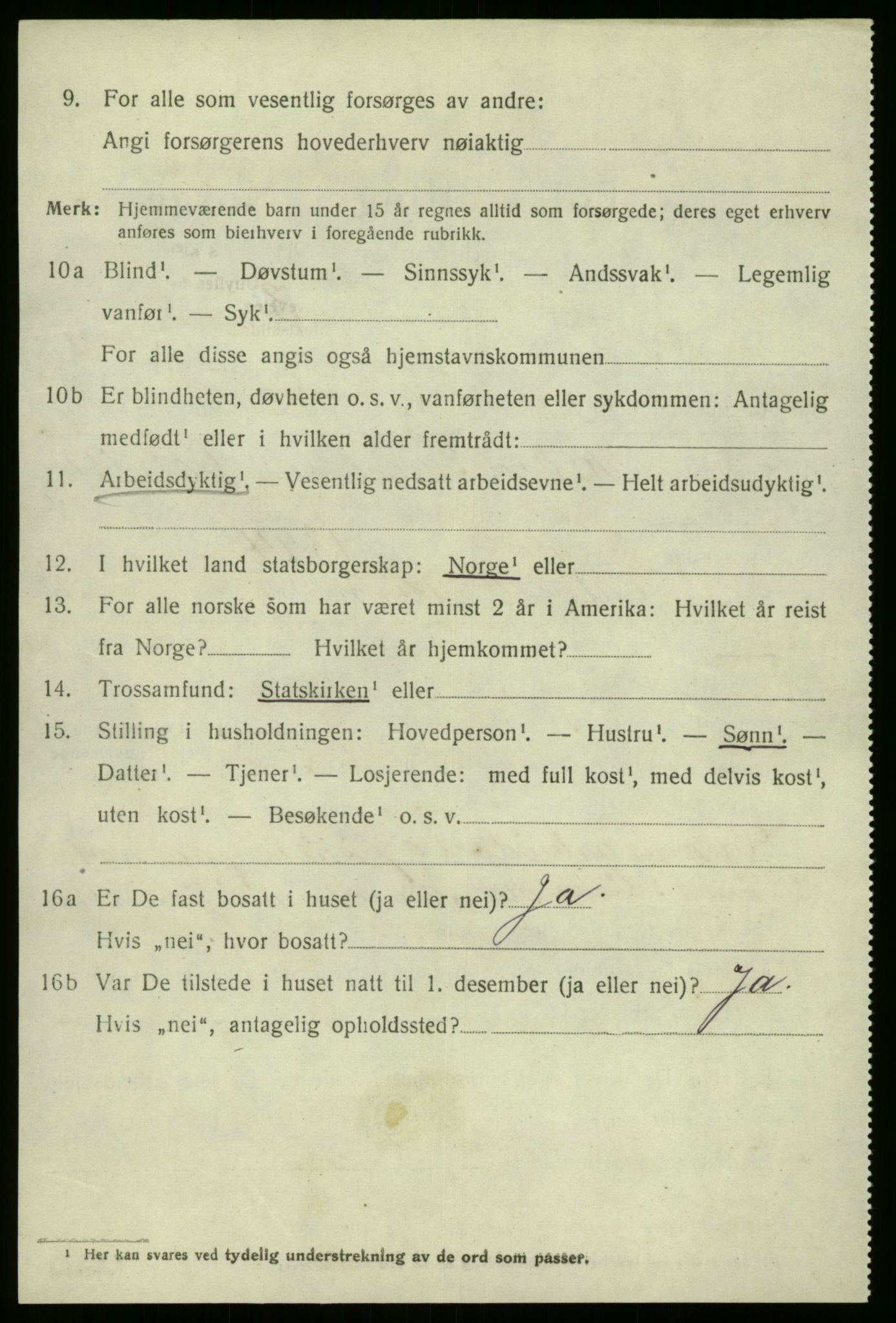 SAB, 1920 census for Kinn, 1920, p. 6318