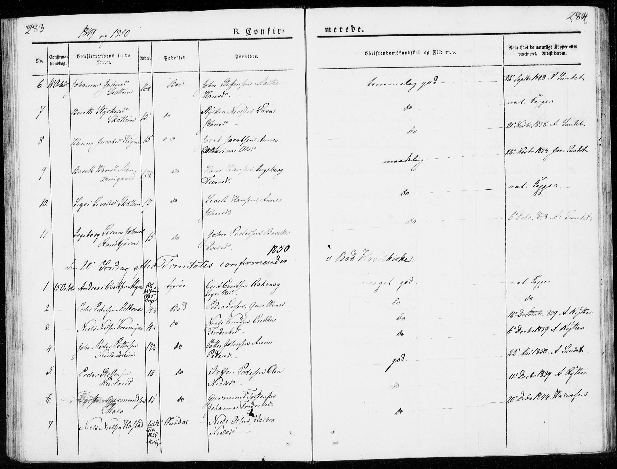 Ministerialprotokoller, klokkerbøker og fødselsregistre - Møre og Romsdal, AV/SAT-A-1454/566/L0766: Parish register (official) no. 566A05, 1842-1851, p. 283-284