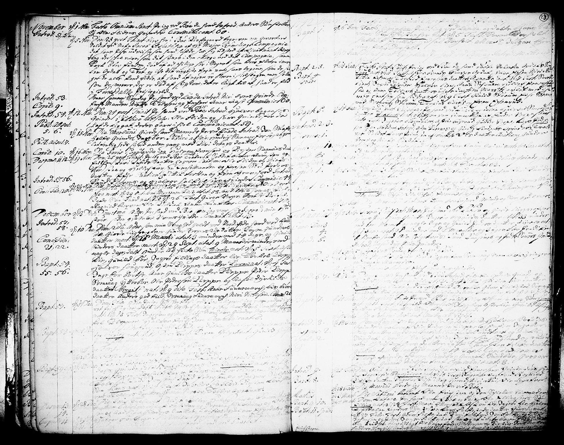 Bø kirkebøker, SAKO/A-257/F/Fa/L0003: Parish register (official) no. 3, 1733-1748, p. 23