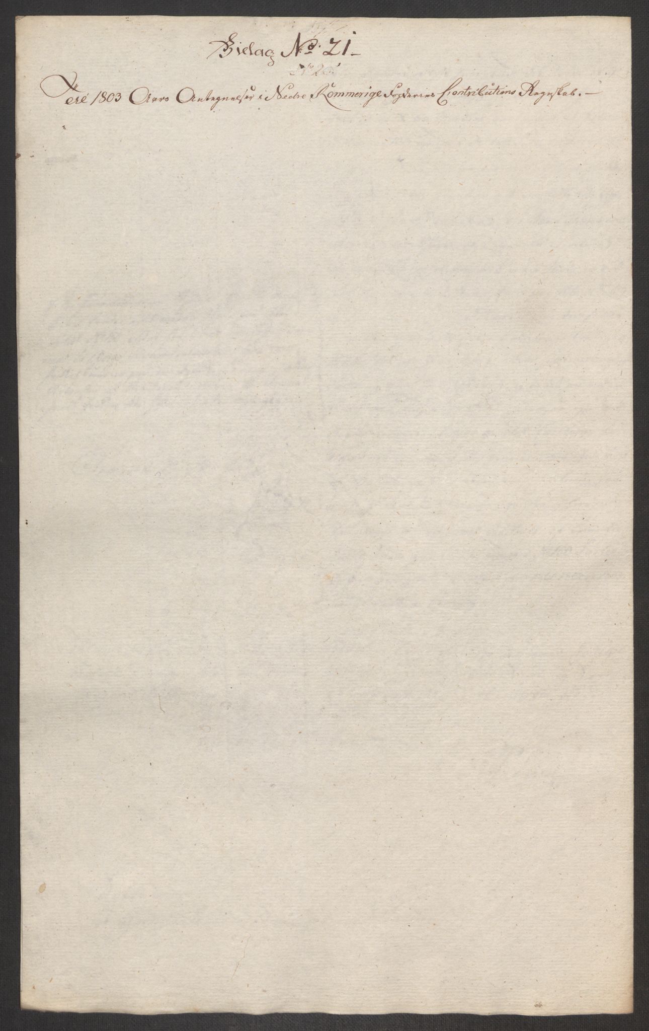 Rentekammeret inntil 1814, Reviderte regnskaper, Fogderegnskap, RA/EA-4092/R11/L0679: Fogderegnskap Nedre Romerike, 1803, p. 718