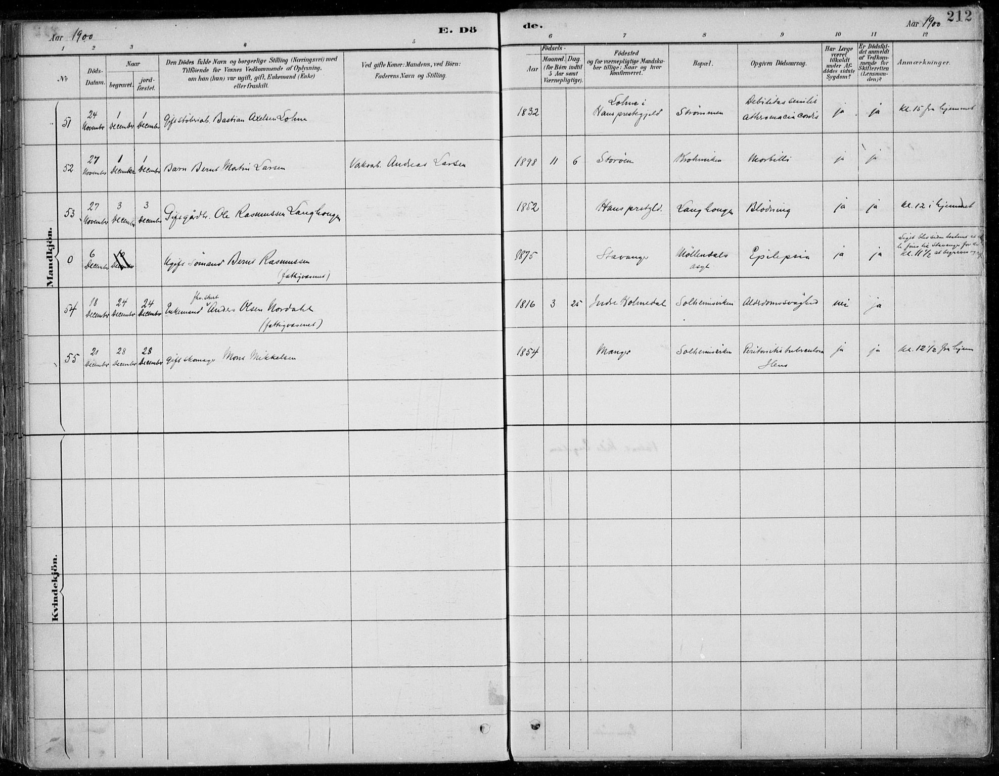 Årstad Sokneprestembete, AV/SAB-A-79301/H/Haa/L0006: Parish register (official) no. B 1, 1886-1901, p. 212