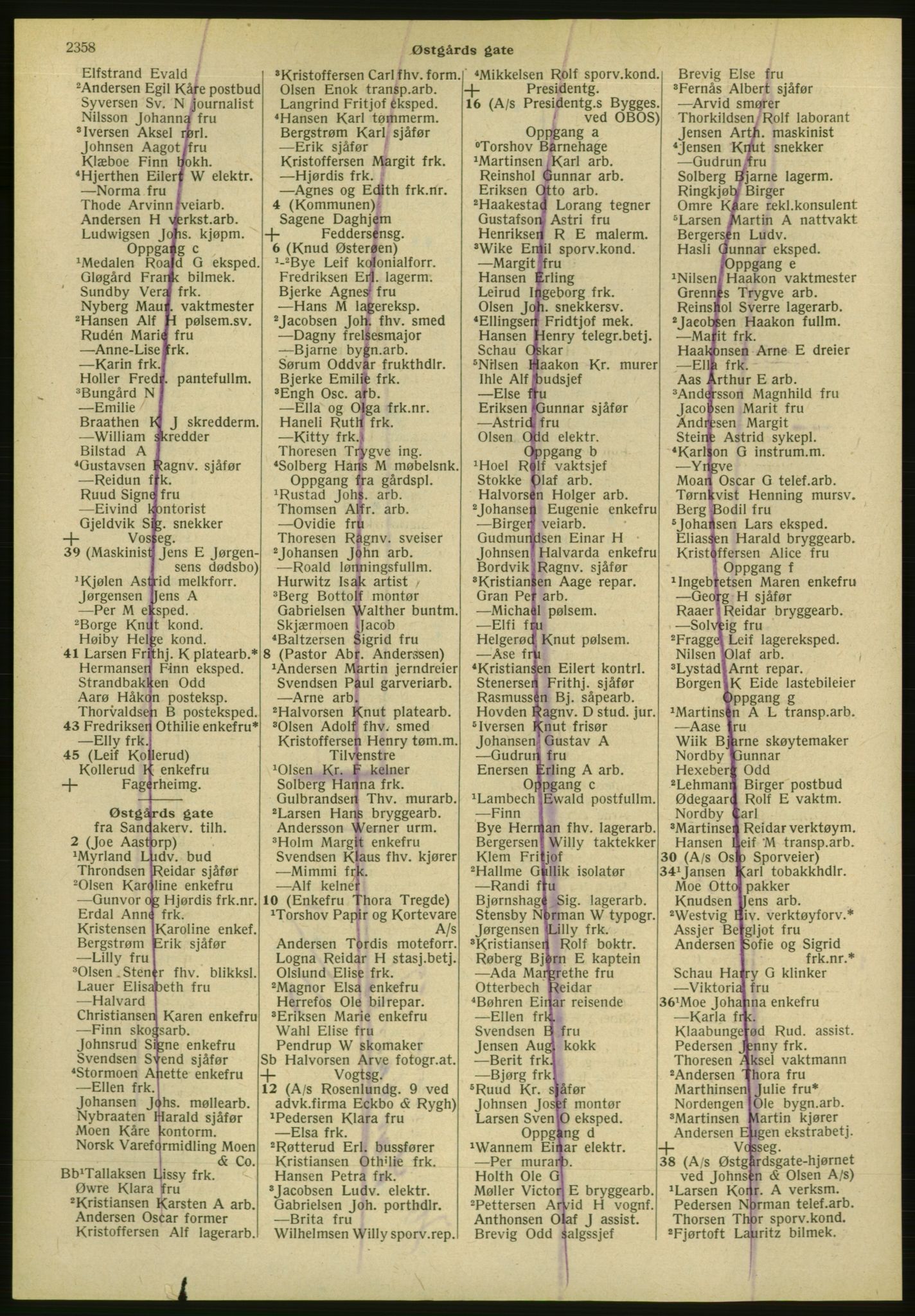 Kristiania/Oslo adressebok, PUBL/-, 1951, p. 2358