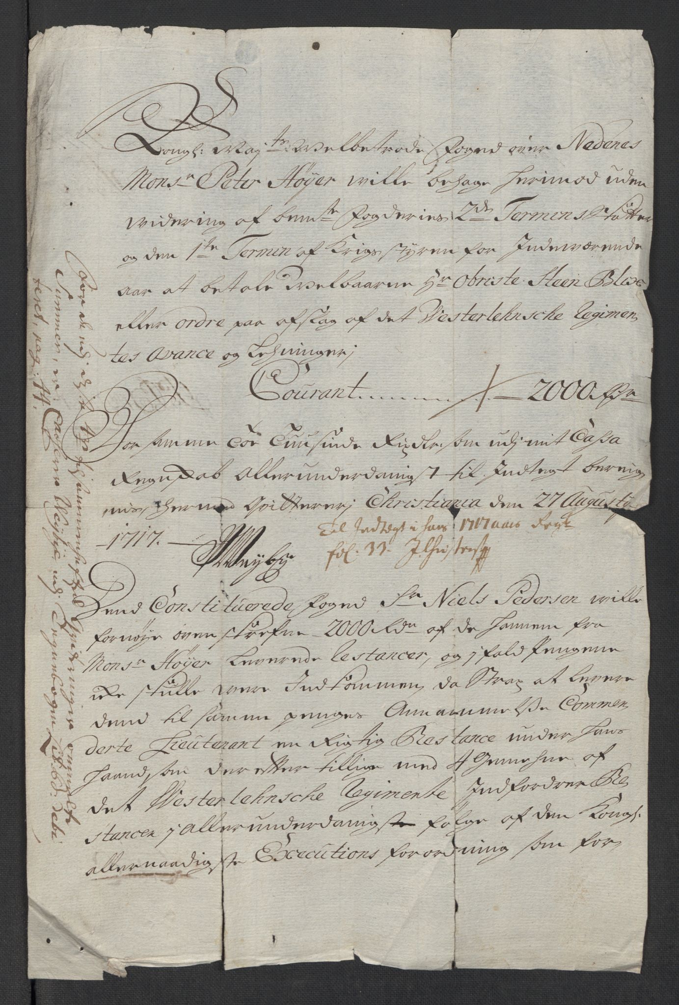 Rentekammeret inntil 1814, Reviderte regnskaper, Fogderegnskap, AV/RA-EA-4092/R39/L2326: Fogderegnskap Nedenes, 1717, p. 420