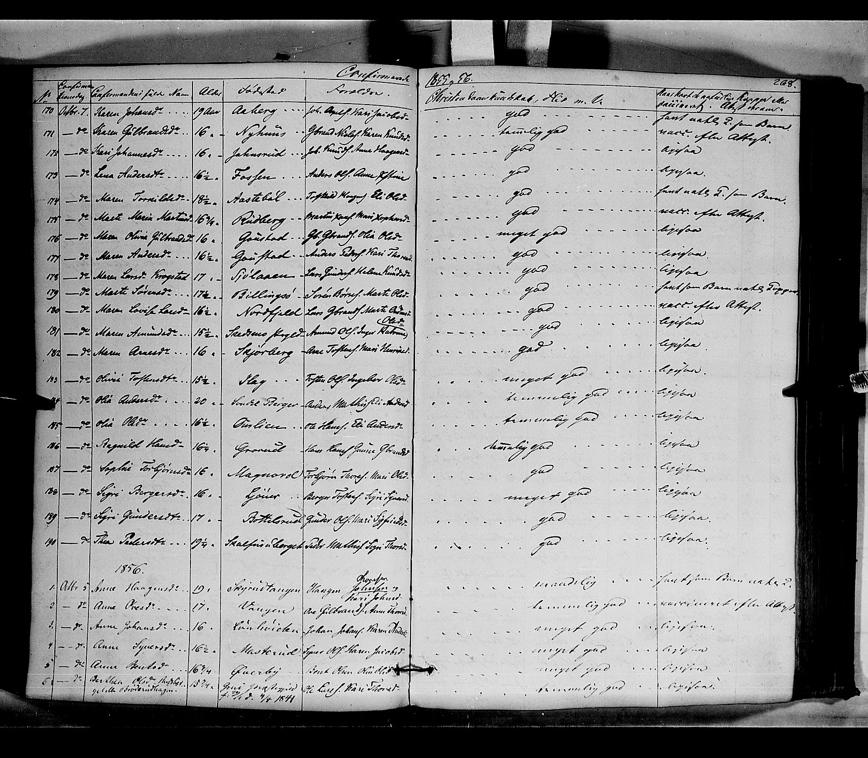 Vinger prestekontor, AV/SAH-PREST-024/H/Ha/Haa/L0010: Parish register (official) no. 10, 1855-1861, p. 268