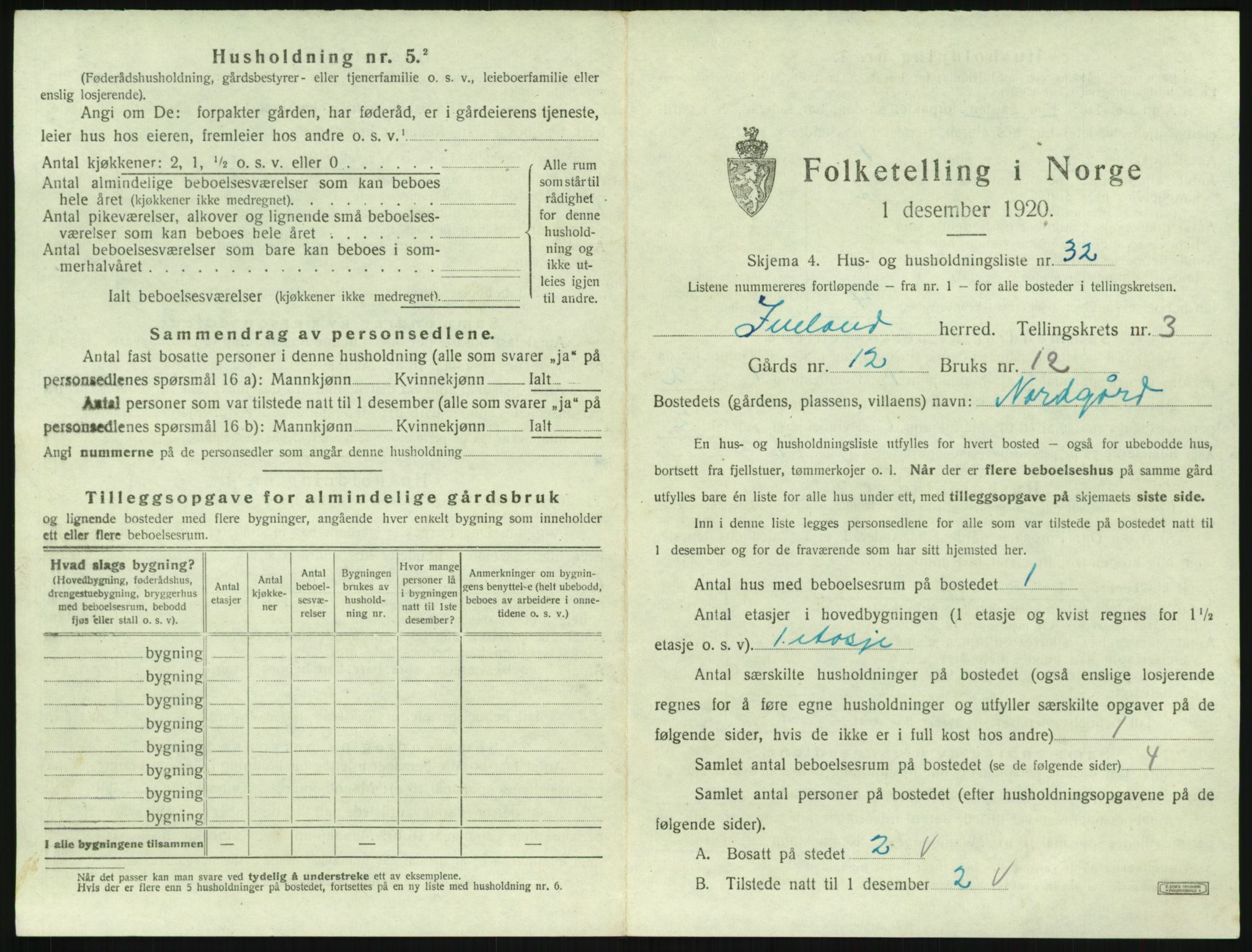 SAK, 1920 census for Iveland, 1920, p. 183