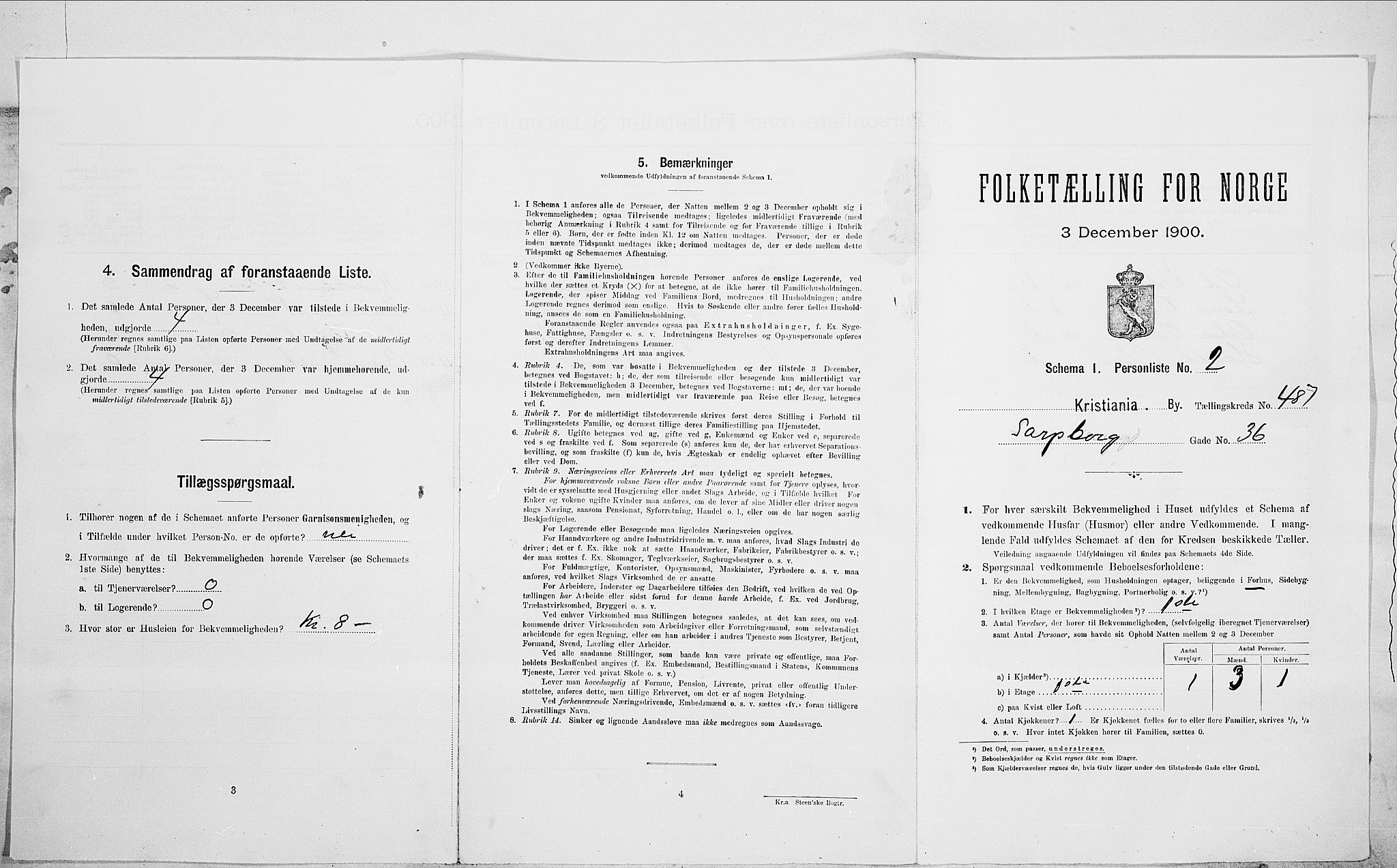 SAO, 1900 census for Kristiania, 1900, p. 79338