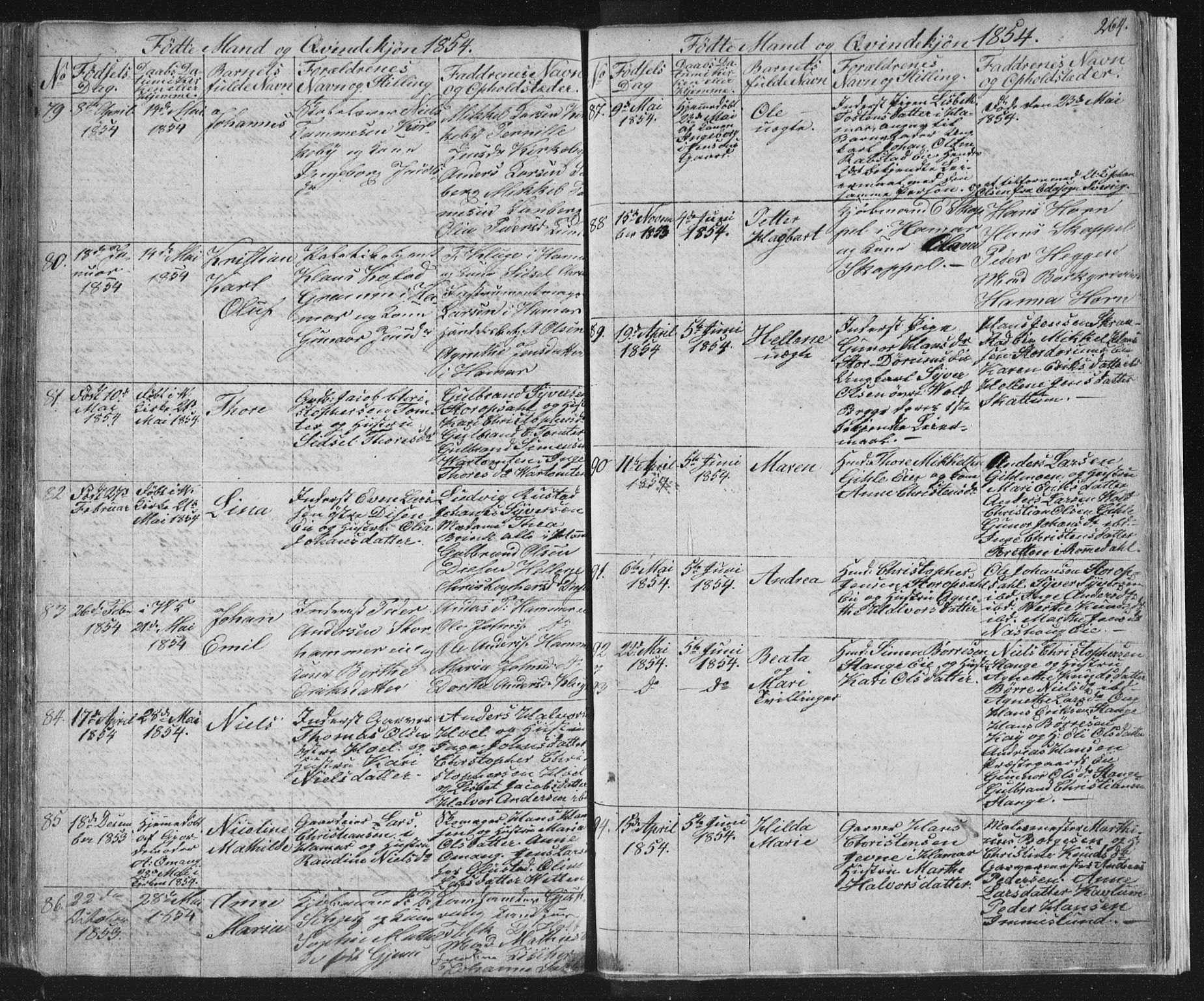 Vang prestekontor, Hedmark, AV/SAH-PREST-008/H/Ha/Hab/L0008: Parish register (copy) no. 8, 1832-1854, p. 264