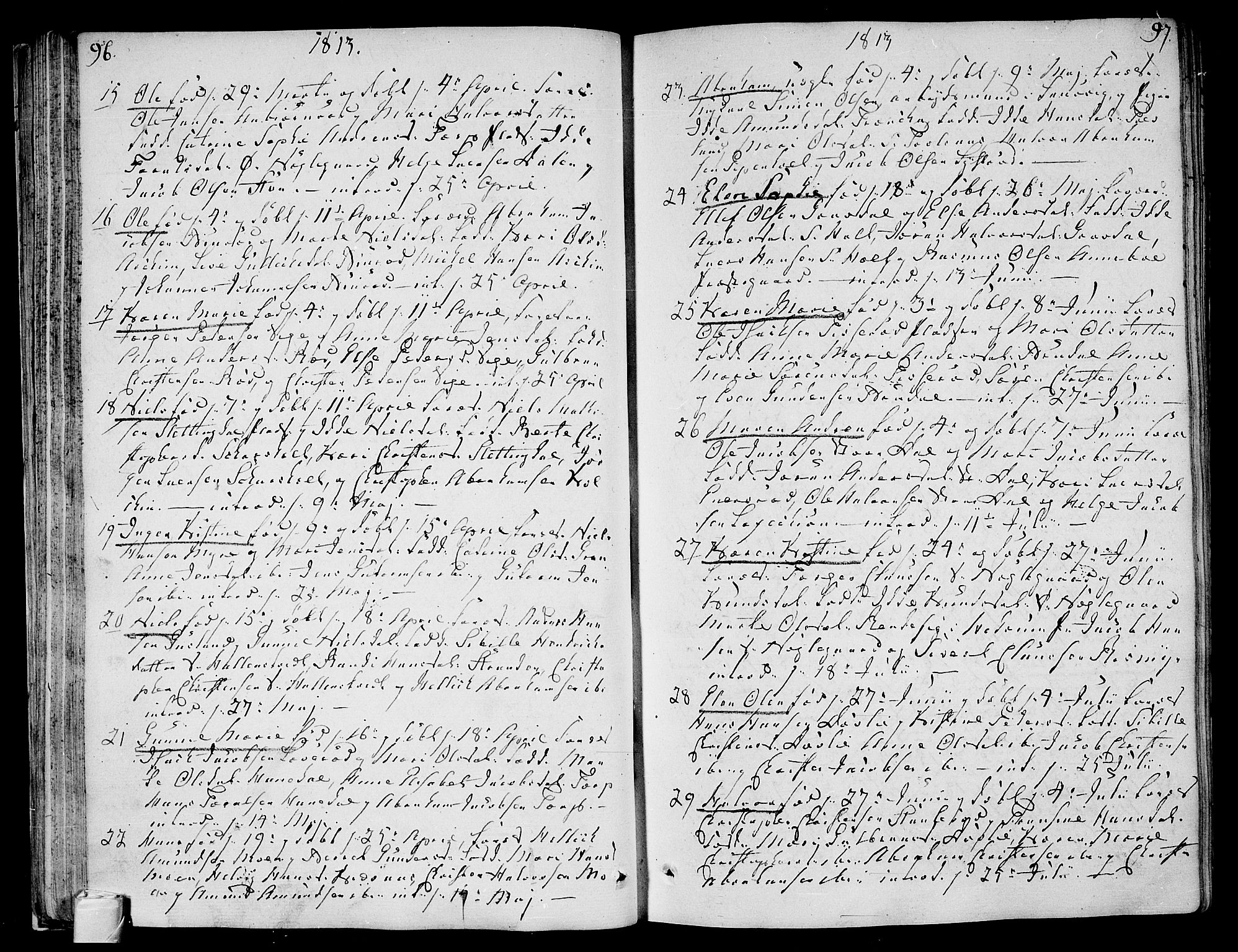 Andebu kirkebøker, AV/SAKO-A-336/F/Fa/L0003: Parish register (official) no. I 3 /1, 1803-1828, p. 96-97