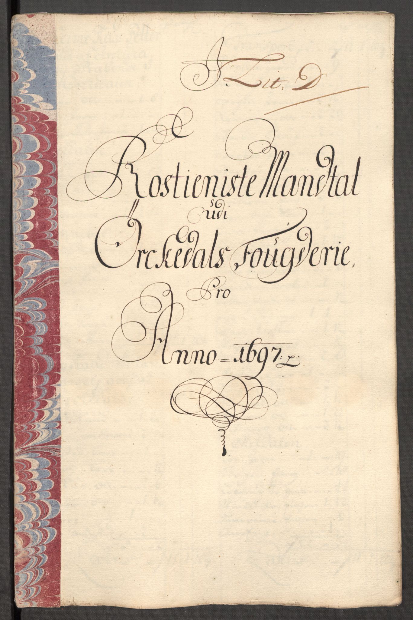Rentekammeret inntil 1814, Reviderte regnskaper, Fogderegnskap, RA/EA-4092/R60/L3947: Fogderegnskap Orkdal og Gauldal, 1697, p. 118