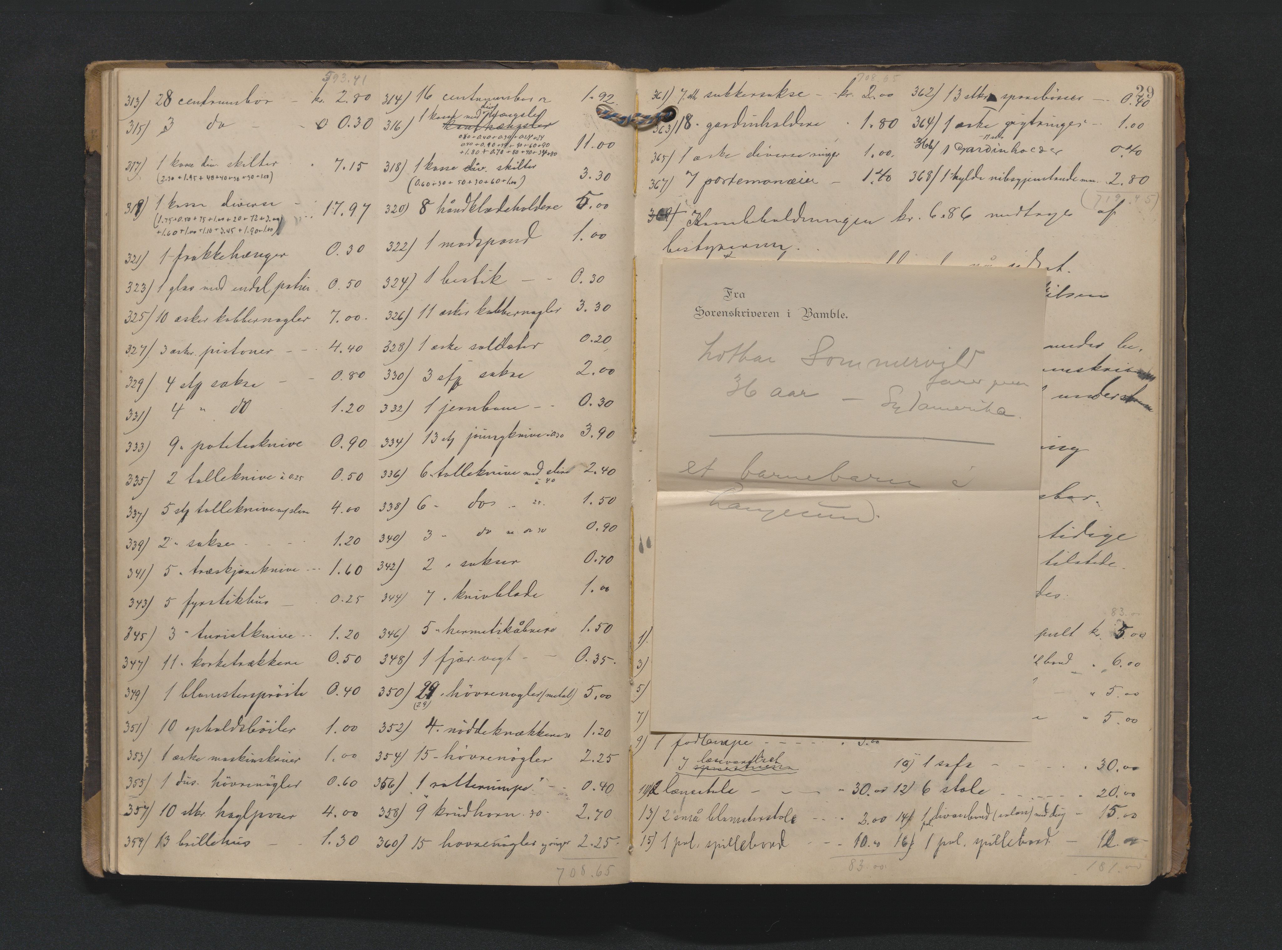 Bamble sorenskriveri, AV/SAKO-A-214/H/Hb/Hbb/Hbbe/L0001: Skifteregisreringsprotokoll, 1903-1929, p. 28b-29a