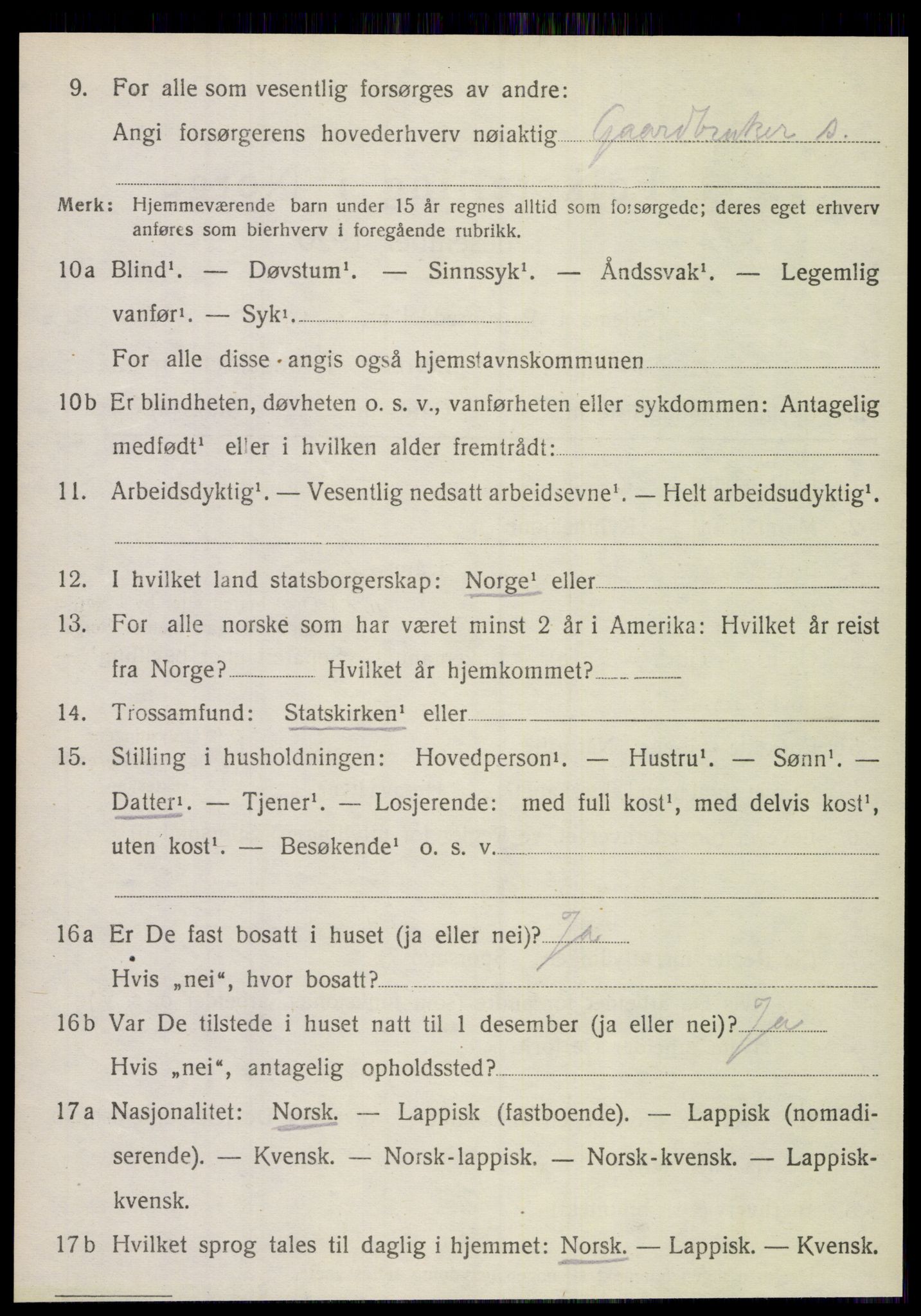 SAT, 1920 census for Hemnes, 1920, p. 5609