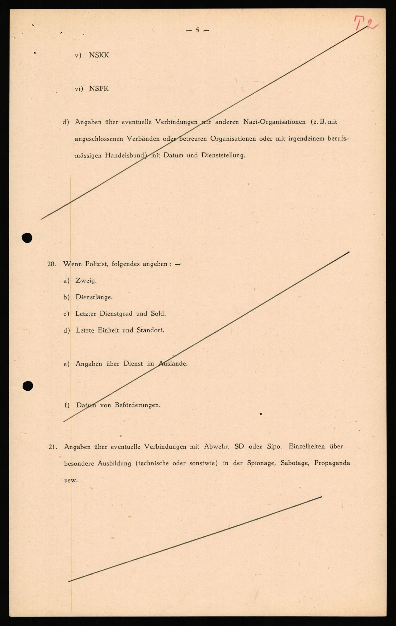 Forsvaret, Forsvarets overkommando II, AV/RA-RAFA-3915/D/Db/L0040: CI Questionaires. Tyske okkupasjonsstyrker i Norge. Østerrikere., 1945-1946, p. 291