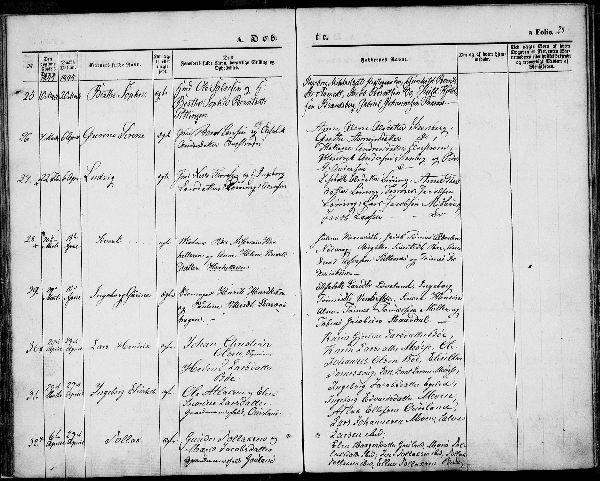 Sokndal sokneprestkontor, SAST/A-101808: Parish register (official) no. A 8.1, 1842-1857, p. 28