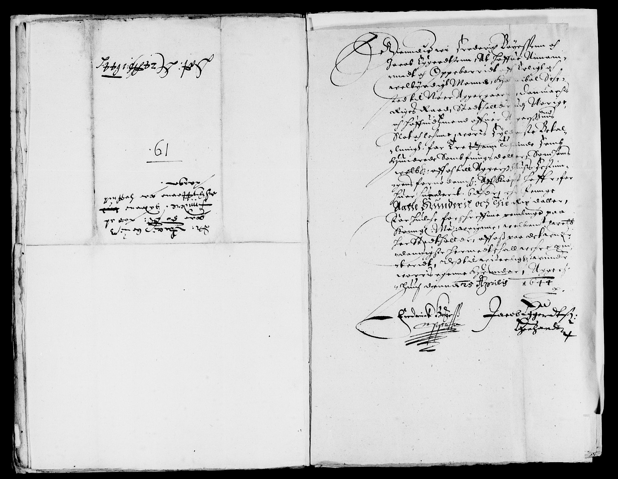 Rentekammeret inntil 1814, Reviderte regnskaper, Lensregnskaper, AV/RA-EA-5023/R/Rb/Rba/L0177: Akershus len, 1643-1644