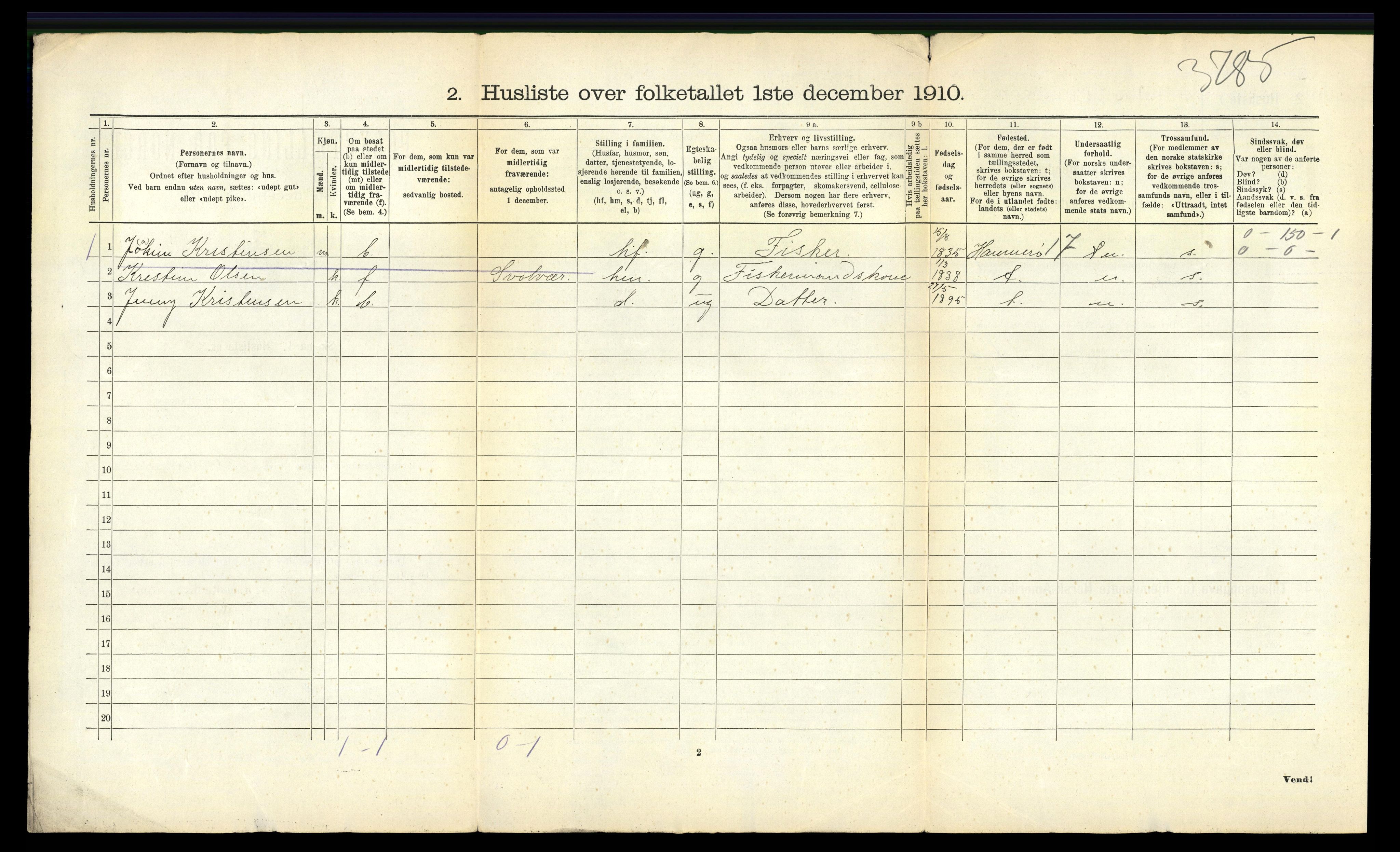 RA, 1910 census for Bø, 1910, p. 564