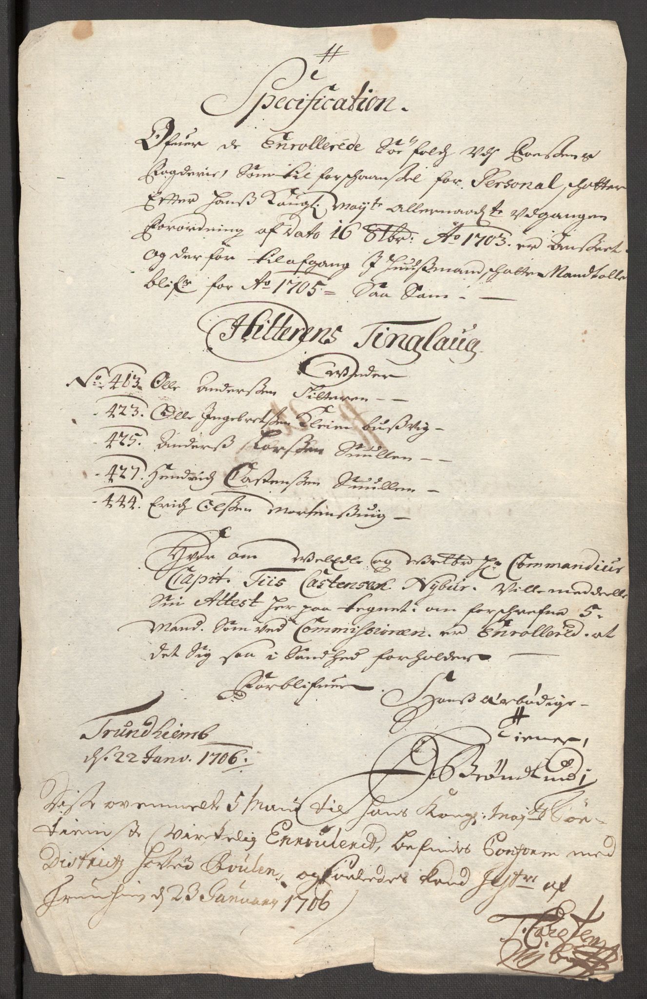 Rentekammeret inntil 1814, Reviderte regnskaper, Fogderegnskap, AV/RA-EA-4092/R57/L3856: Fogderegnskap Fosen, 1704-1705, p. 373