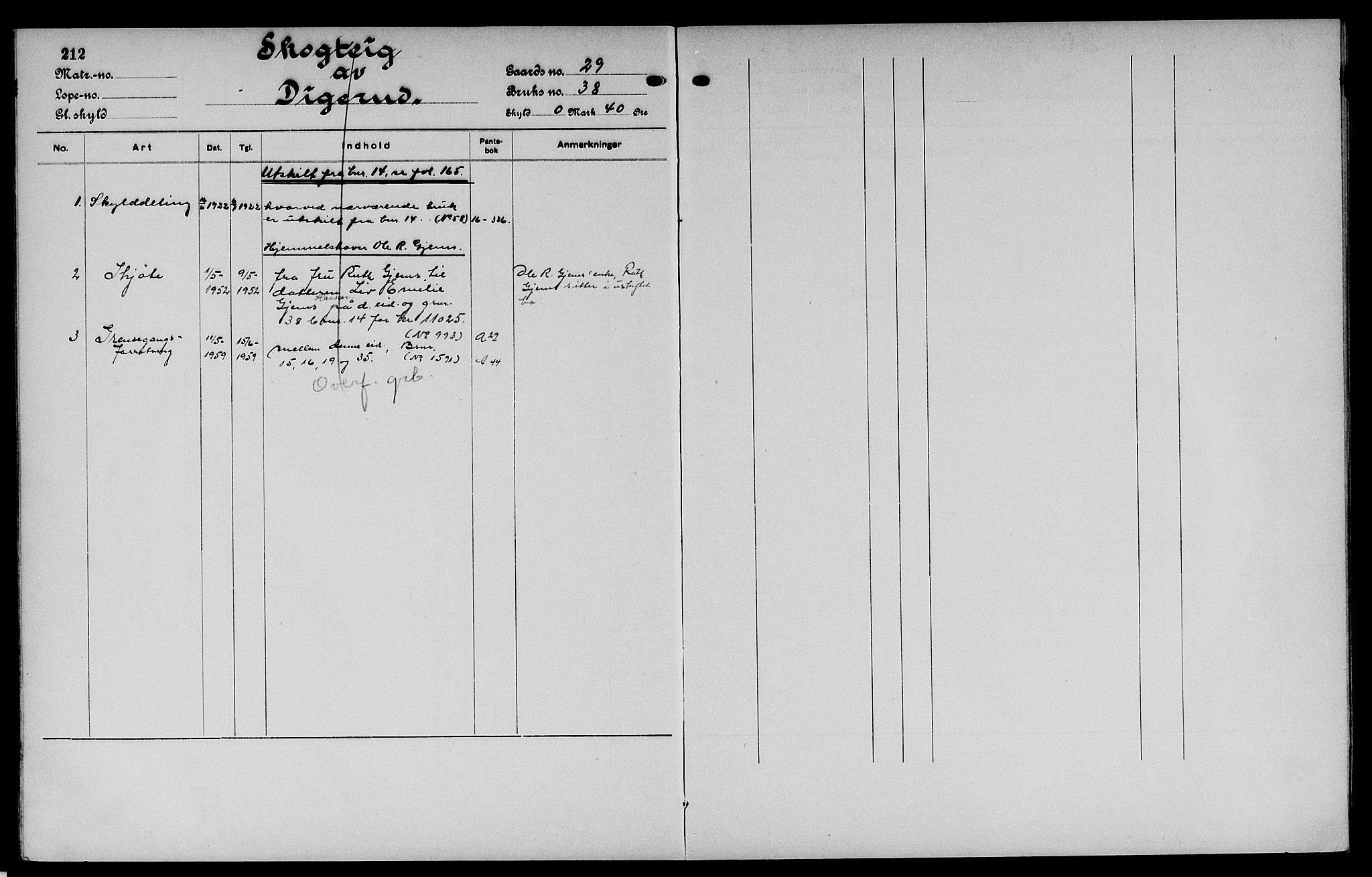 Vinger og Odal sorenskriveri, SAH/TING-022/H/Ha/Hac/Hacc/L0005: Mortgage register no. 3.5, 1923, p. 212